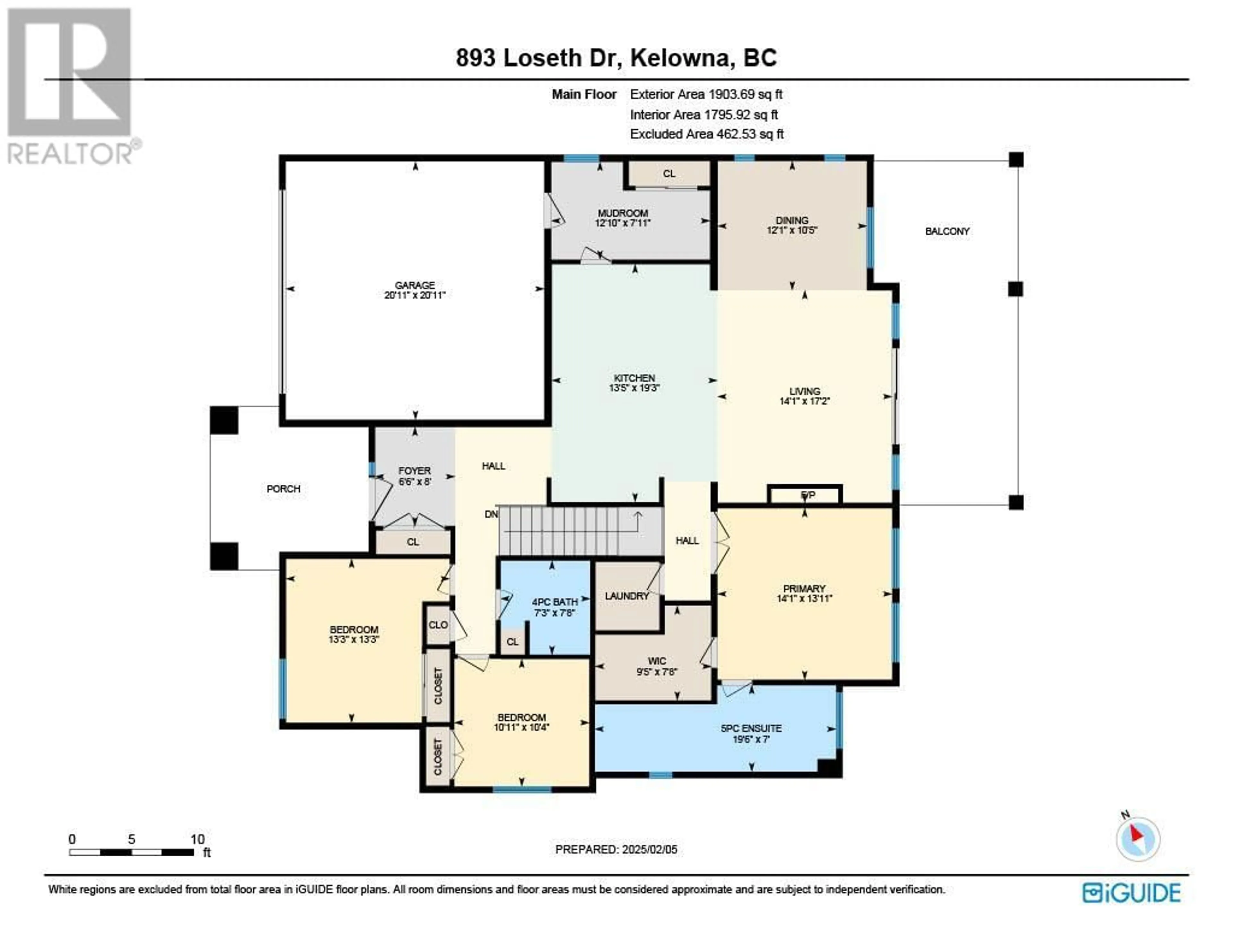 Floor plan for 893 Loseth Drive, Kelowna British Columbia V1P0A8