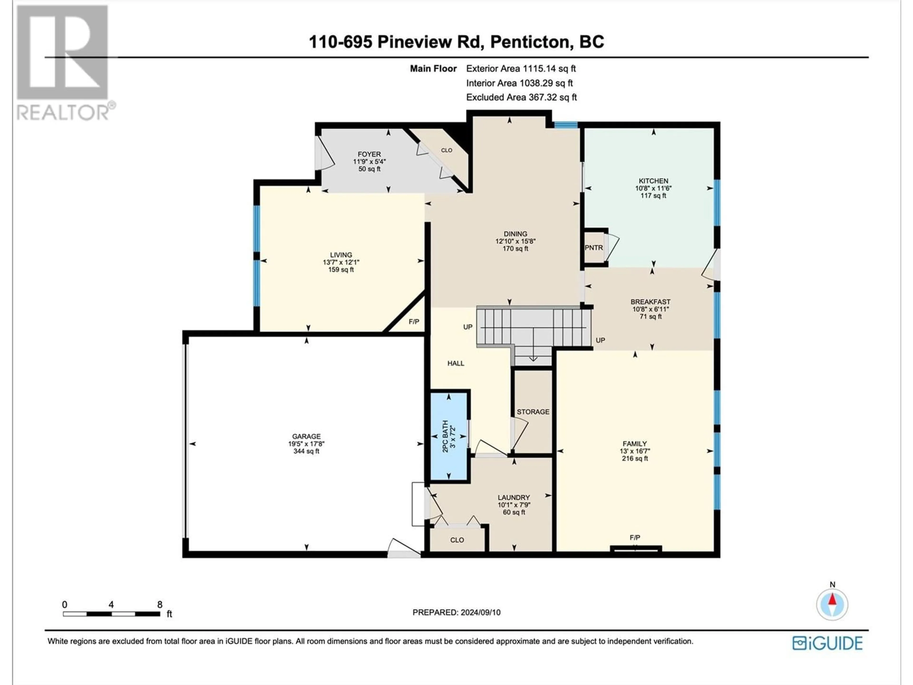 Floor plan for 695 Pineview Road Unit# 110, Penticton British Columbia V2A7S8