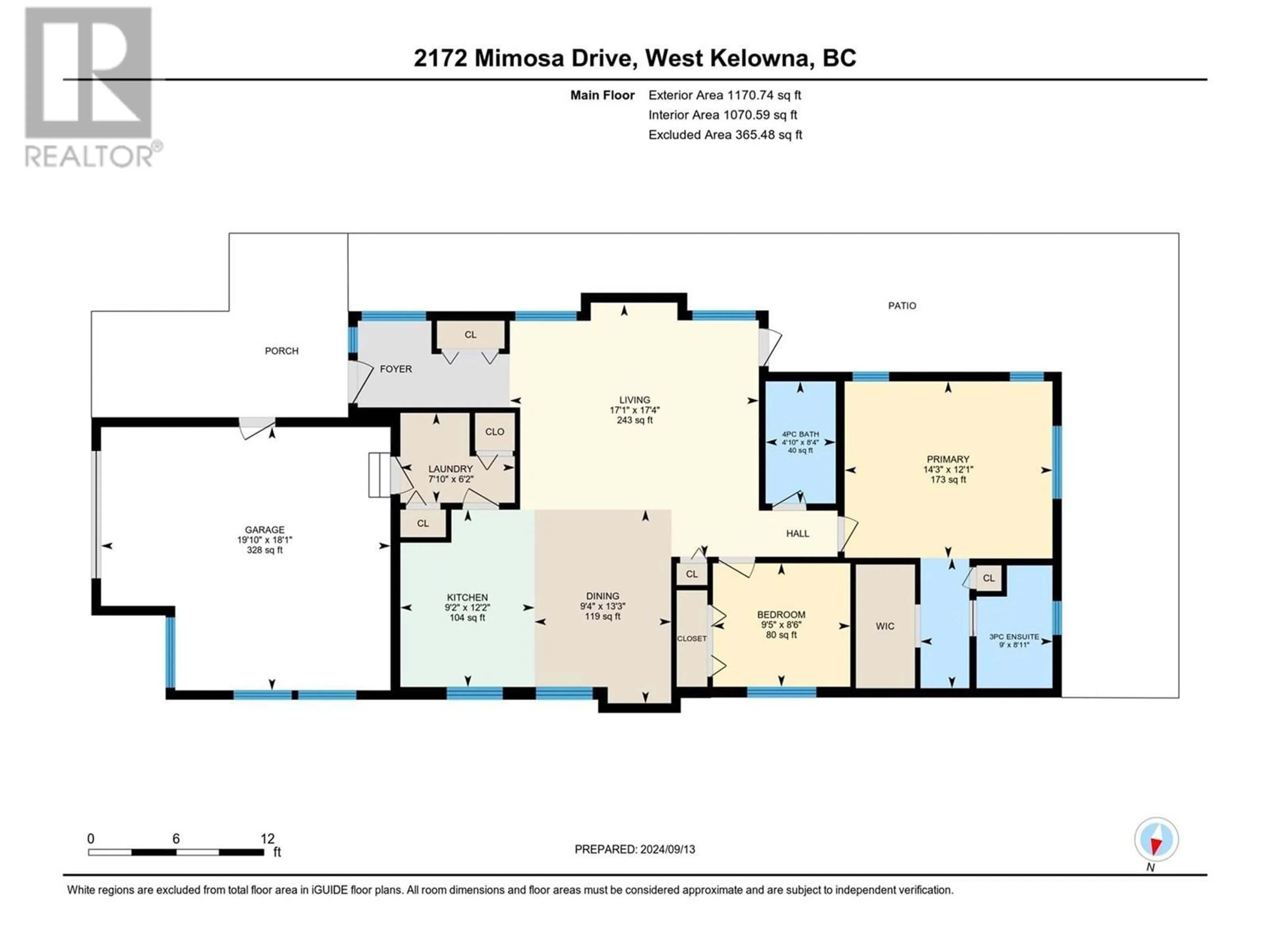 Floor plan for 2172 MIMOSA DRIVE, Westbank British Columbia V4T3A5