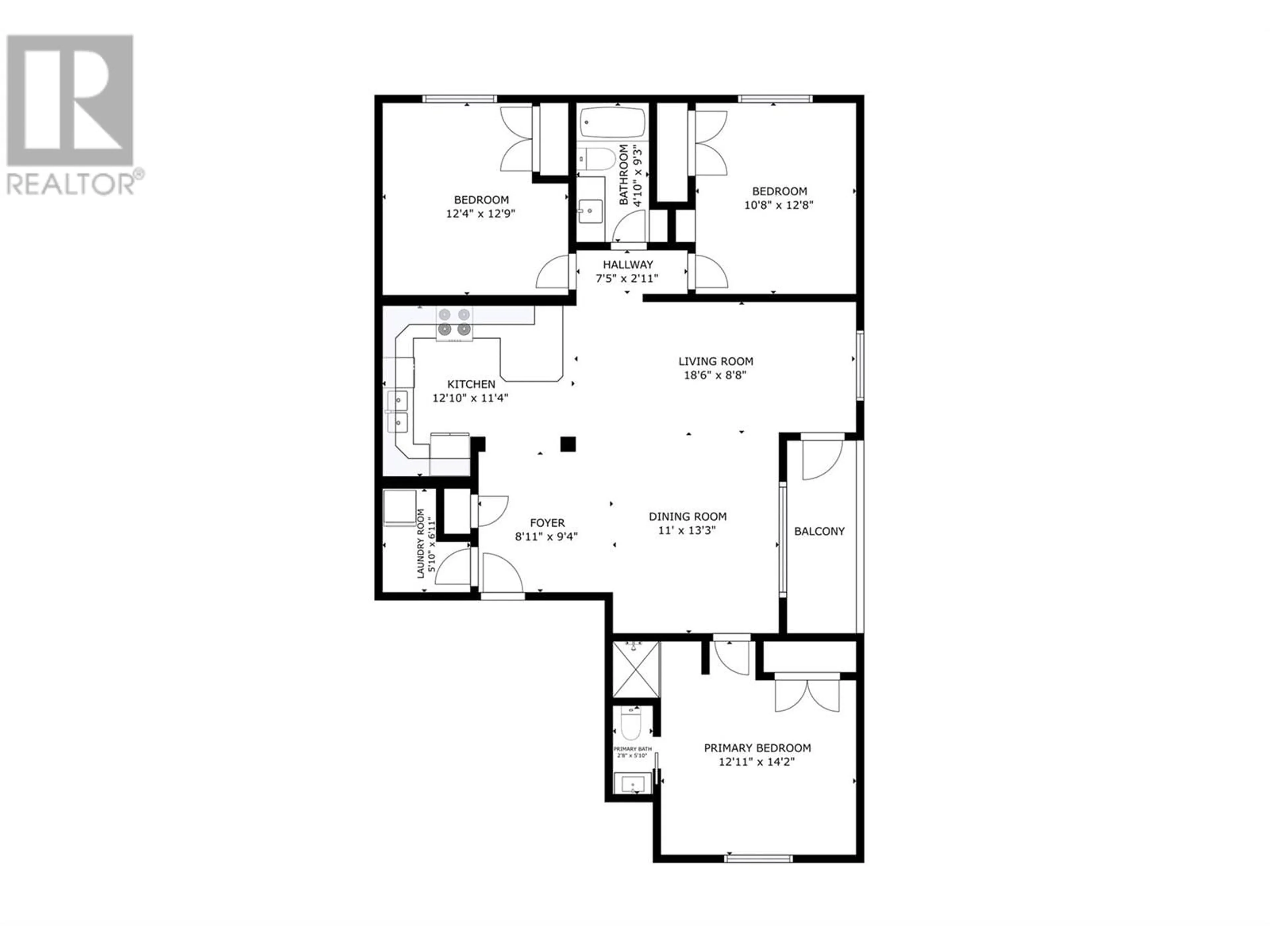 Floor plan for 1777 Water Street Unit# 310, Kelowna British Columbia V1Y1K4