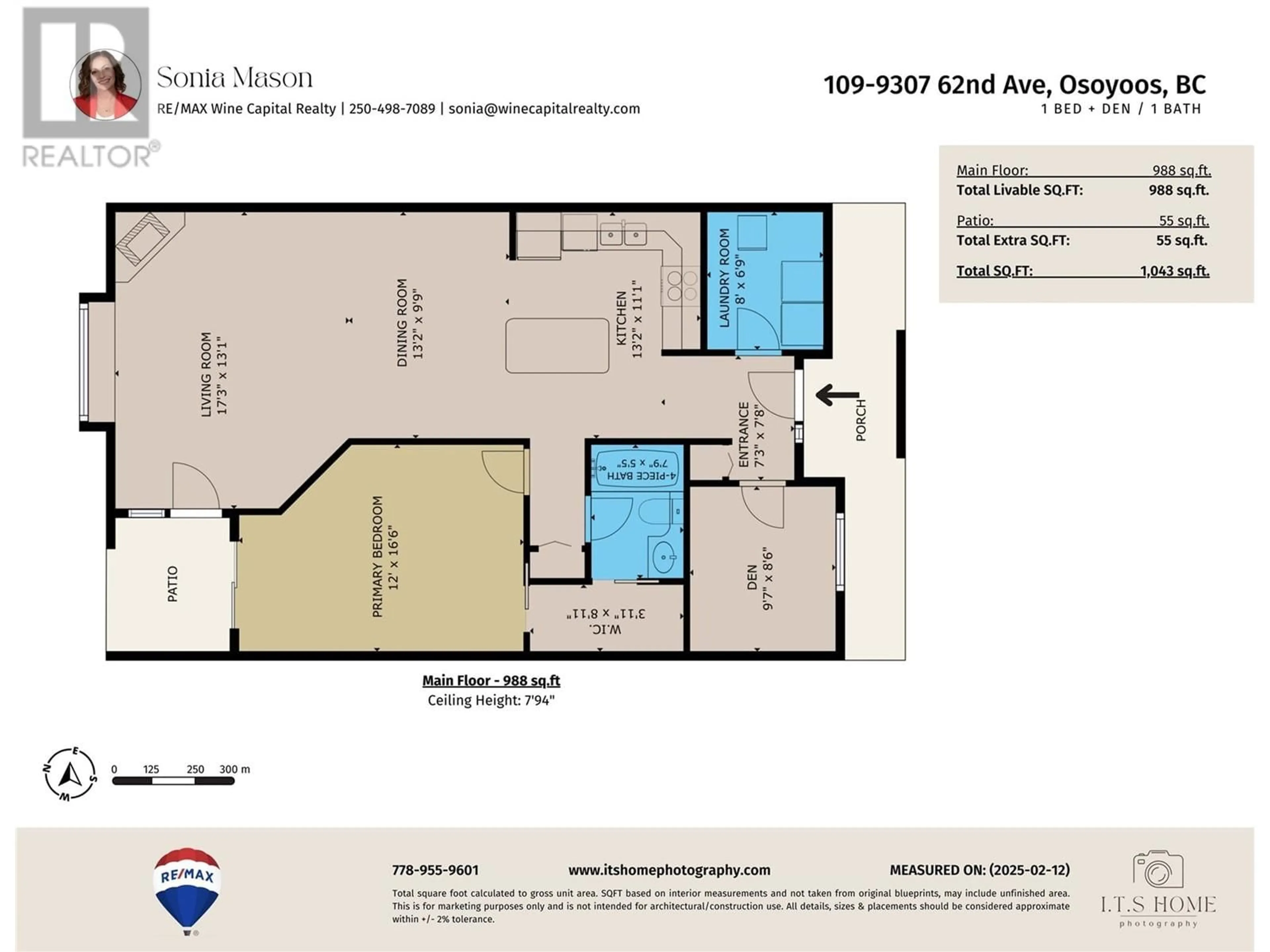 Floor plan for 109 - 9307 62ND AVENUE, Osoyoos British Columbia V0H1V1