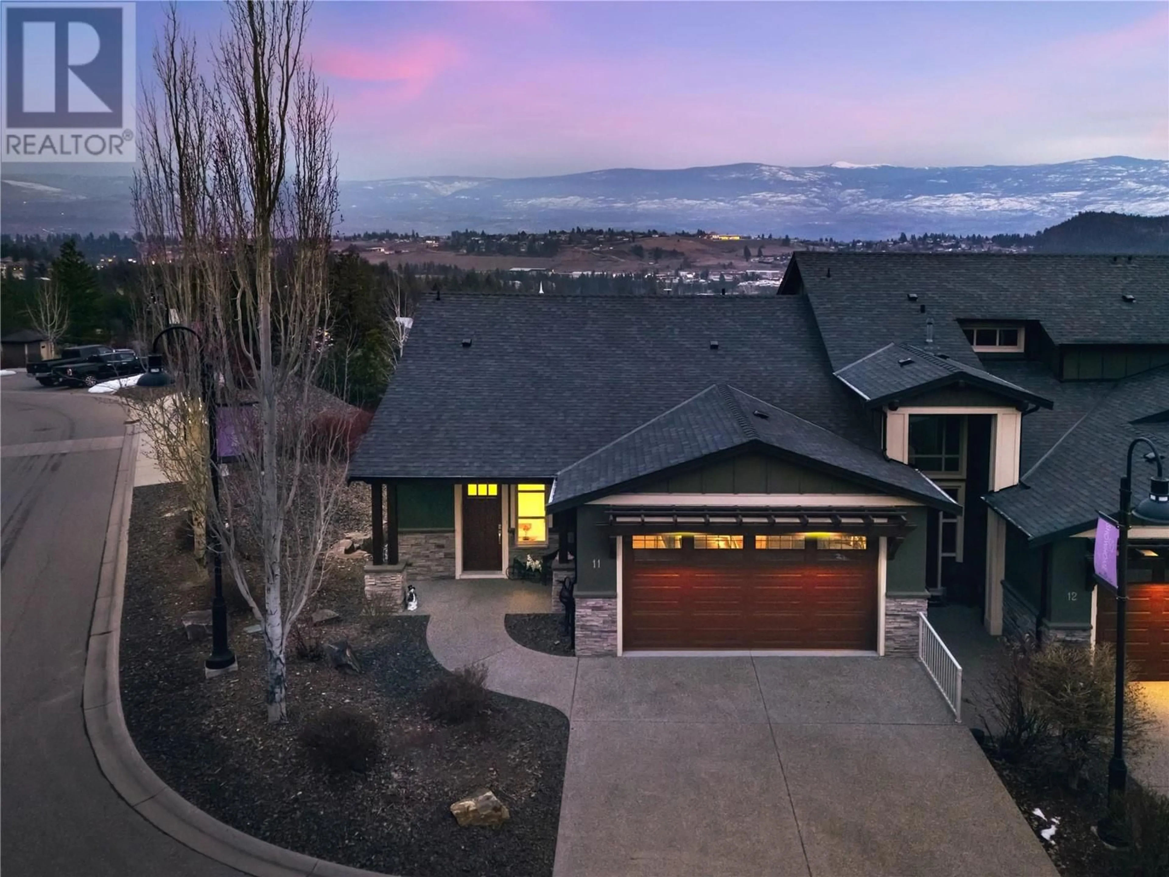 A pic from outside/outdoor area/front of a property/back of a property/a pic from drone, mountain view for 11 - 1870 ROSEALEE LANE, West Kelowna British Columbia V1Z4E5