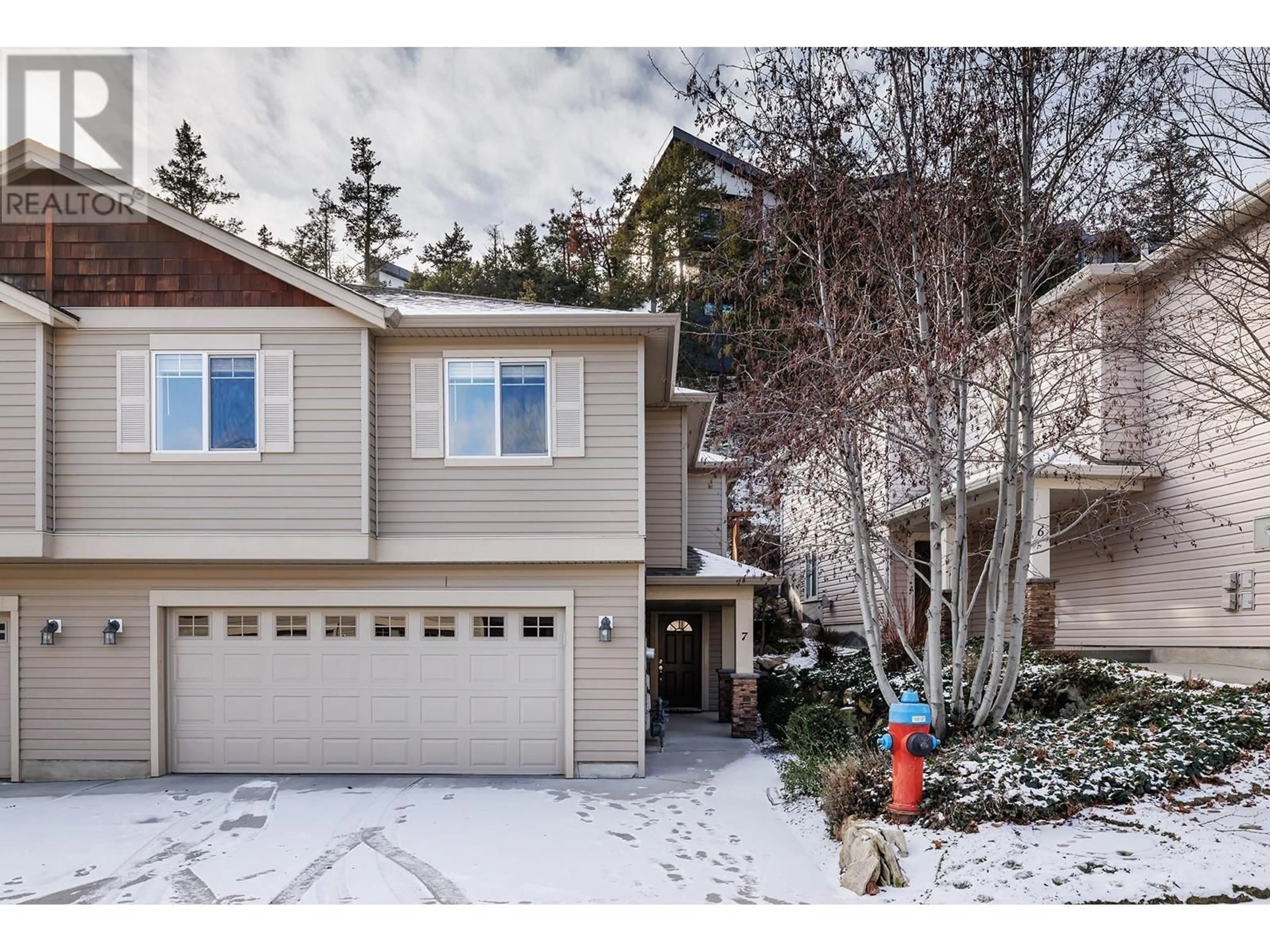 A pic from outside/outdoor area/front of a property/back of a property/a pic from drone, street for 2175 Shannon Ridge Drive Unit# 7, West Kelowna British Columbia V4T2L1