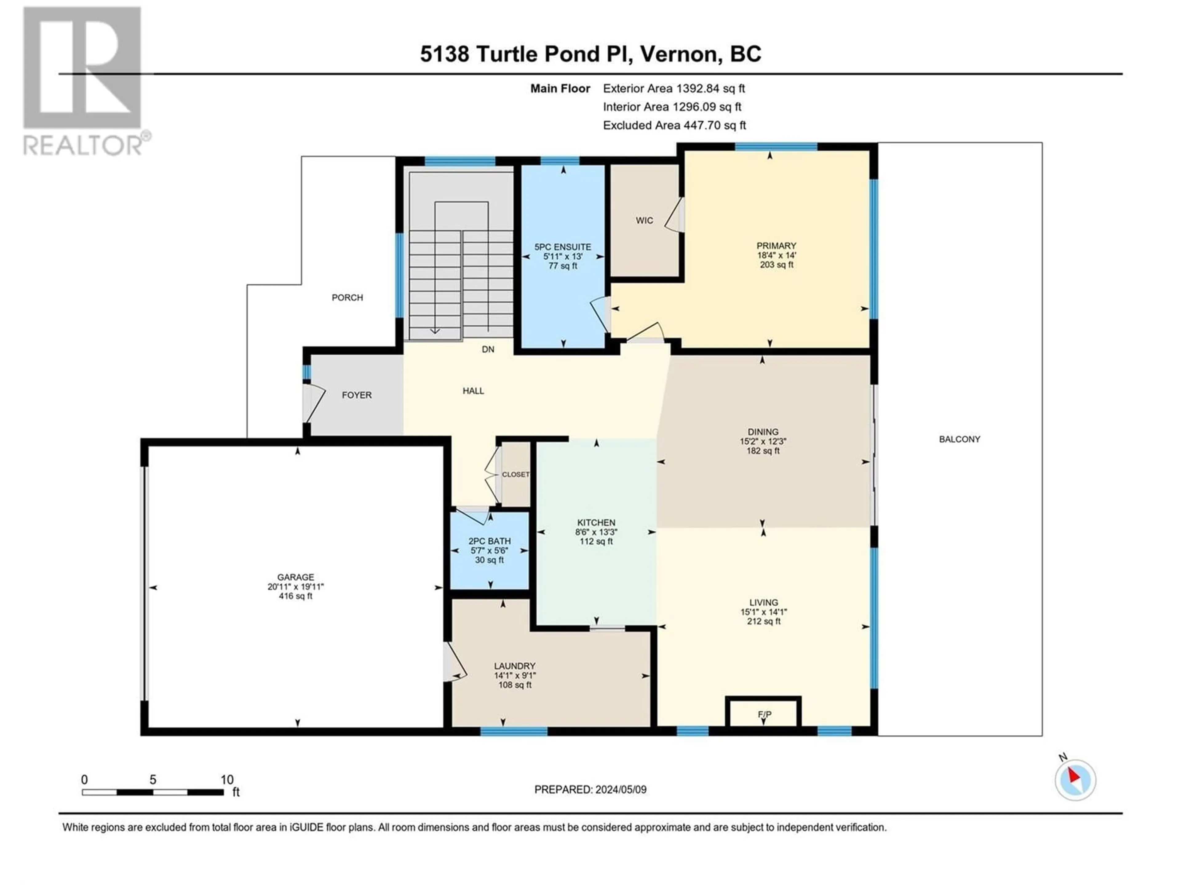 Floor plan for 5138 TURTLE POND PLACE, Vernon British Columbia V1T9Y2