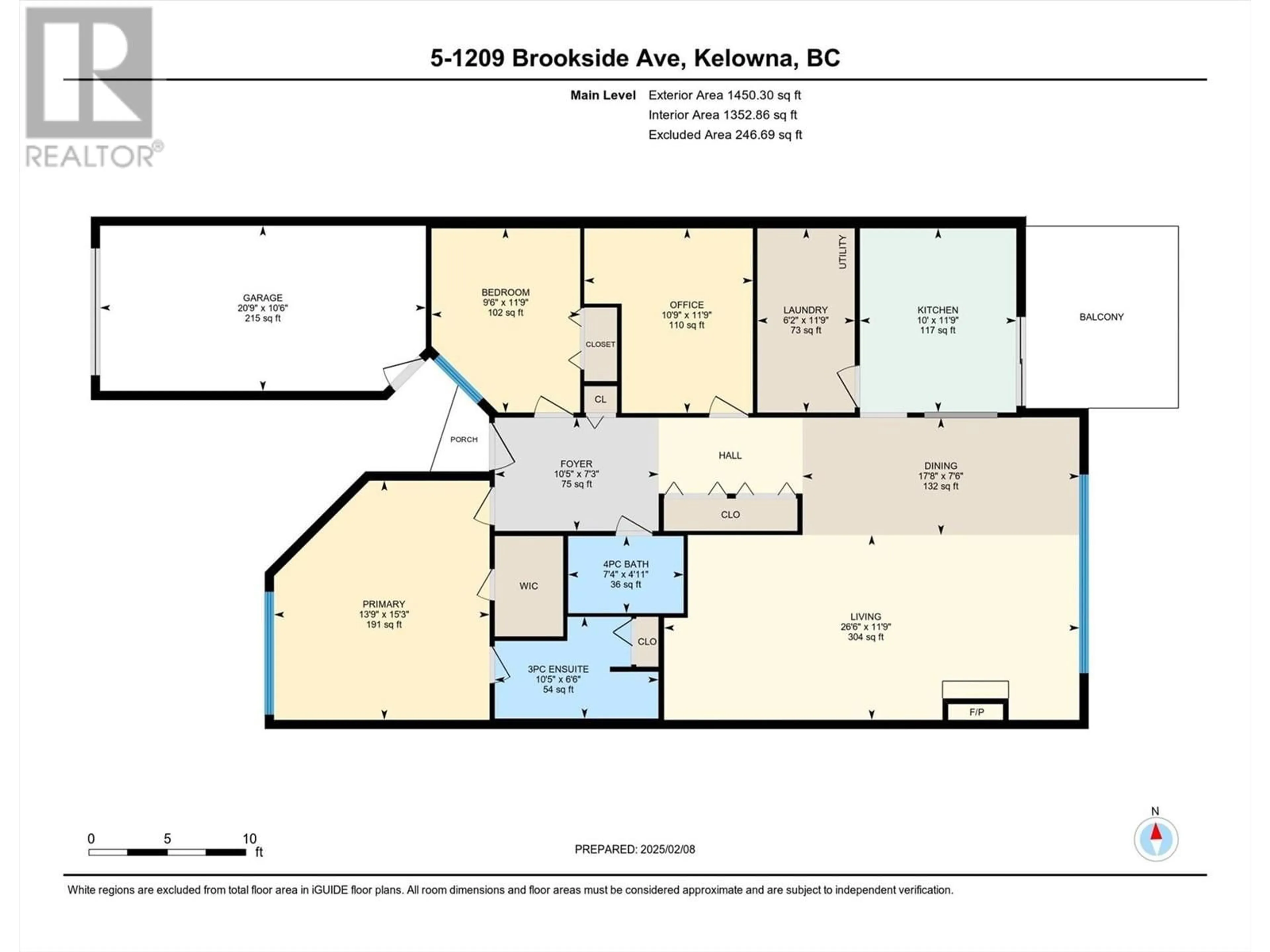 Floor plan for 5 - 1209 BROOKSIDE AVENUE, Kelowna British Columbia V1Y5T5