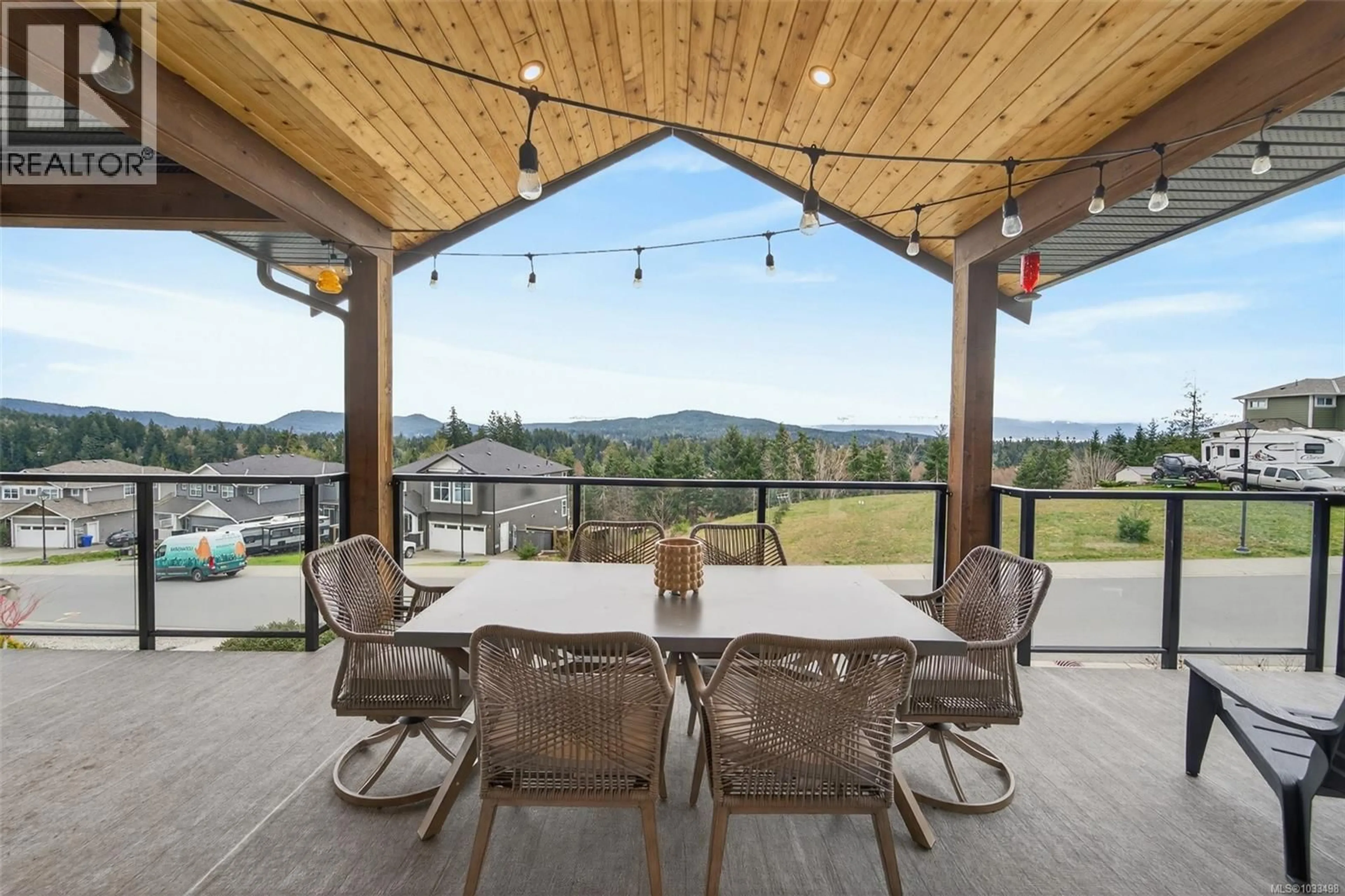 Patio, mountain view for 6350 RIVERSTONE DRIVE, Sooke British Columbia V9Z1N4