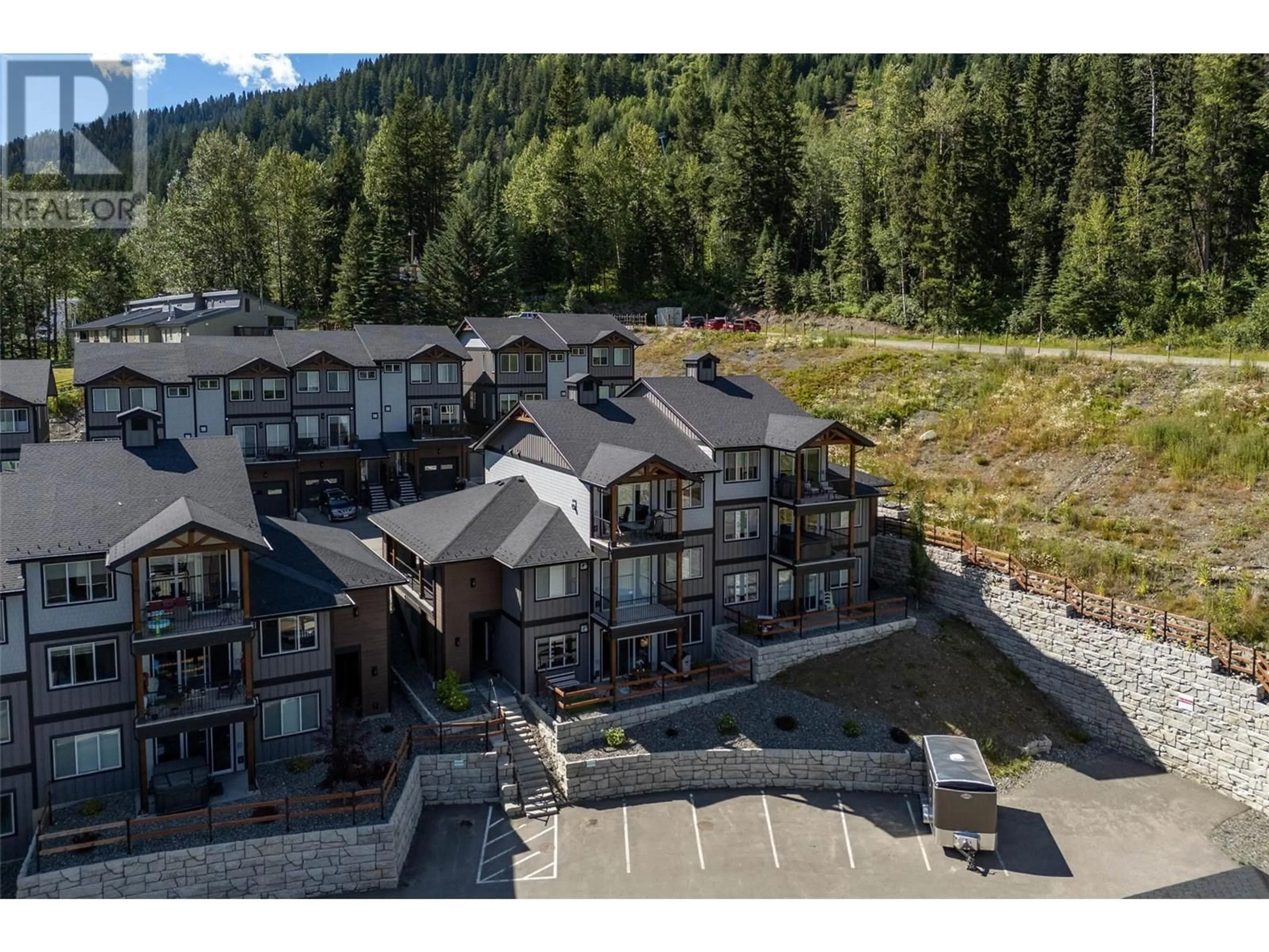 A pic from outside/outdoor area/front of a property/back of a property/a pic from drone, mountain view for 1240 ALPINE Road Unit# 43, Sun Peaks British Columbia V0E5N0