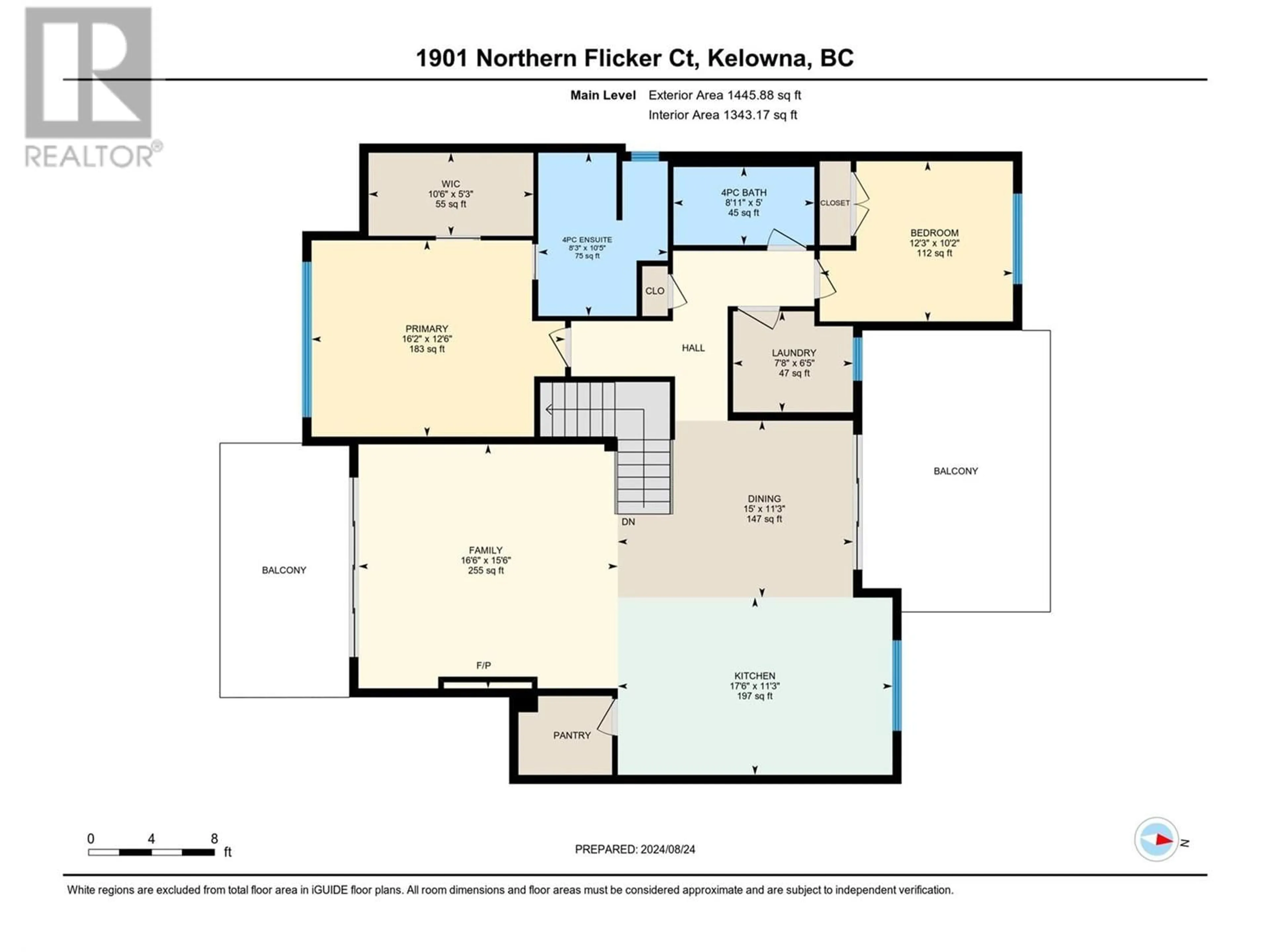 Floor plan for 1901 Northern Flicker Court, Kelowna British Columbia V1V0G3