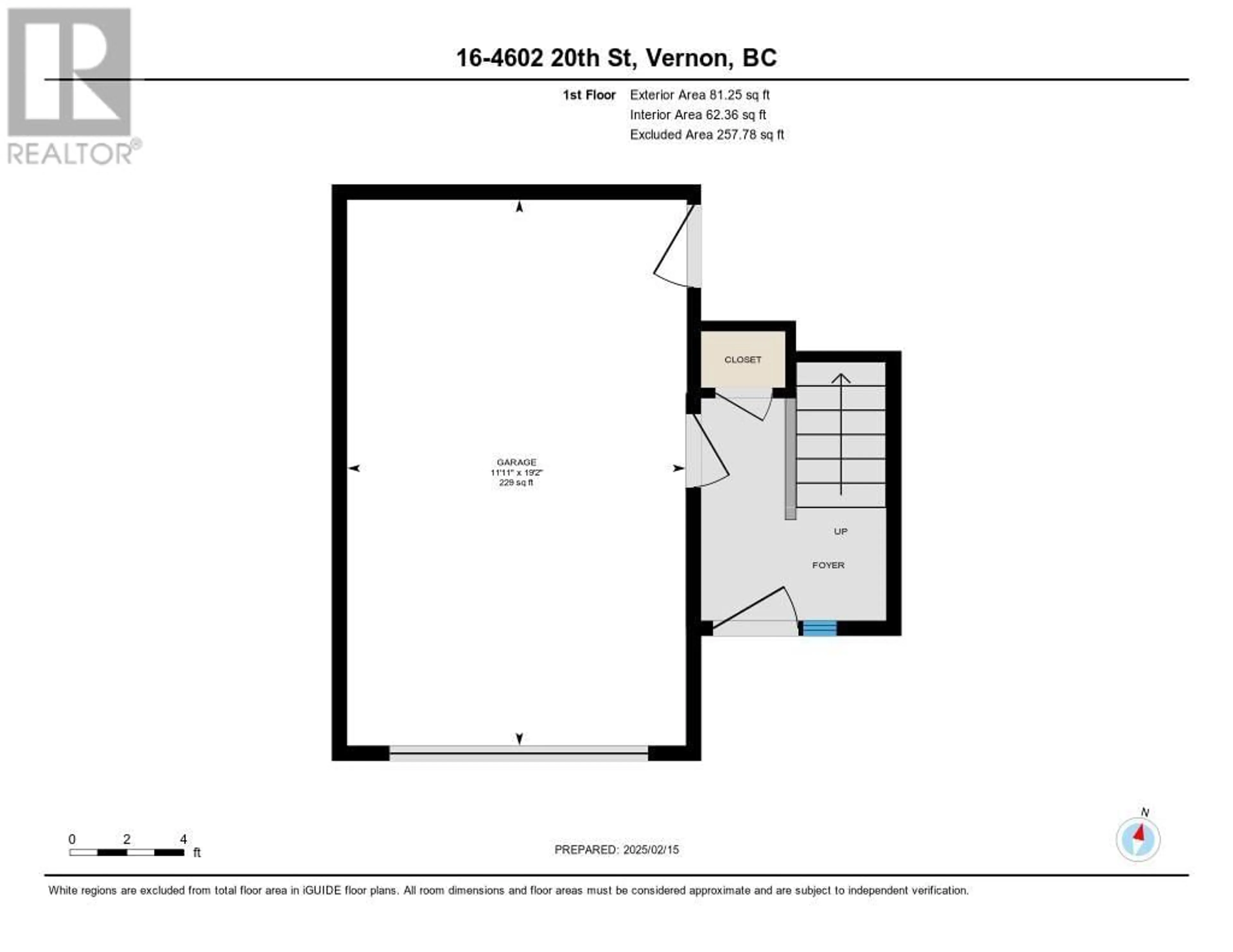 Floor plan for 4602 20th Street Unit# 16, Vernon British Columbia V1T4E5