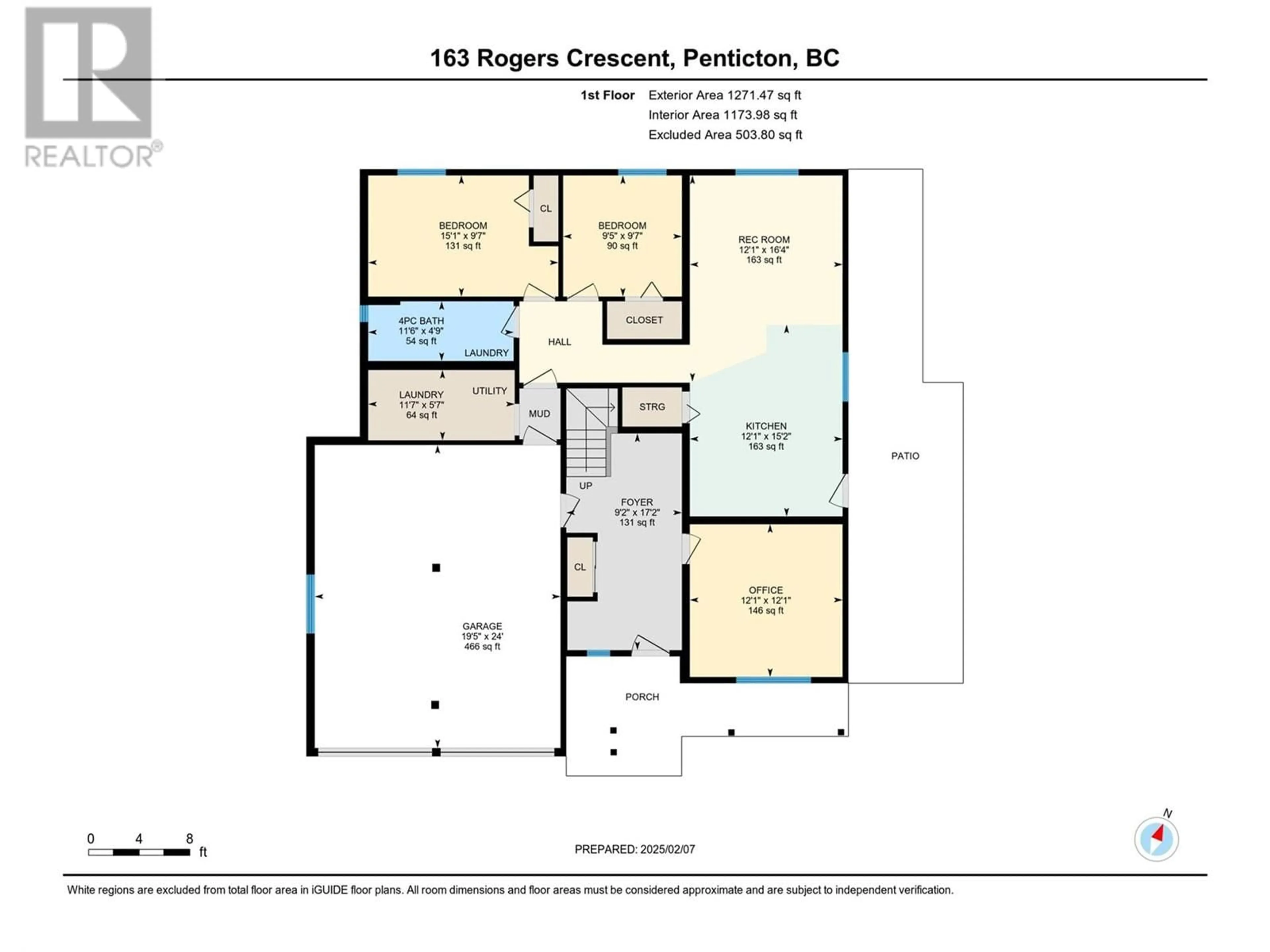 Floor plan for 163 ROGERS Crescent, Penticton British Columbia V2A8E6