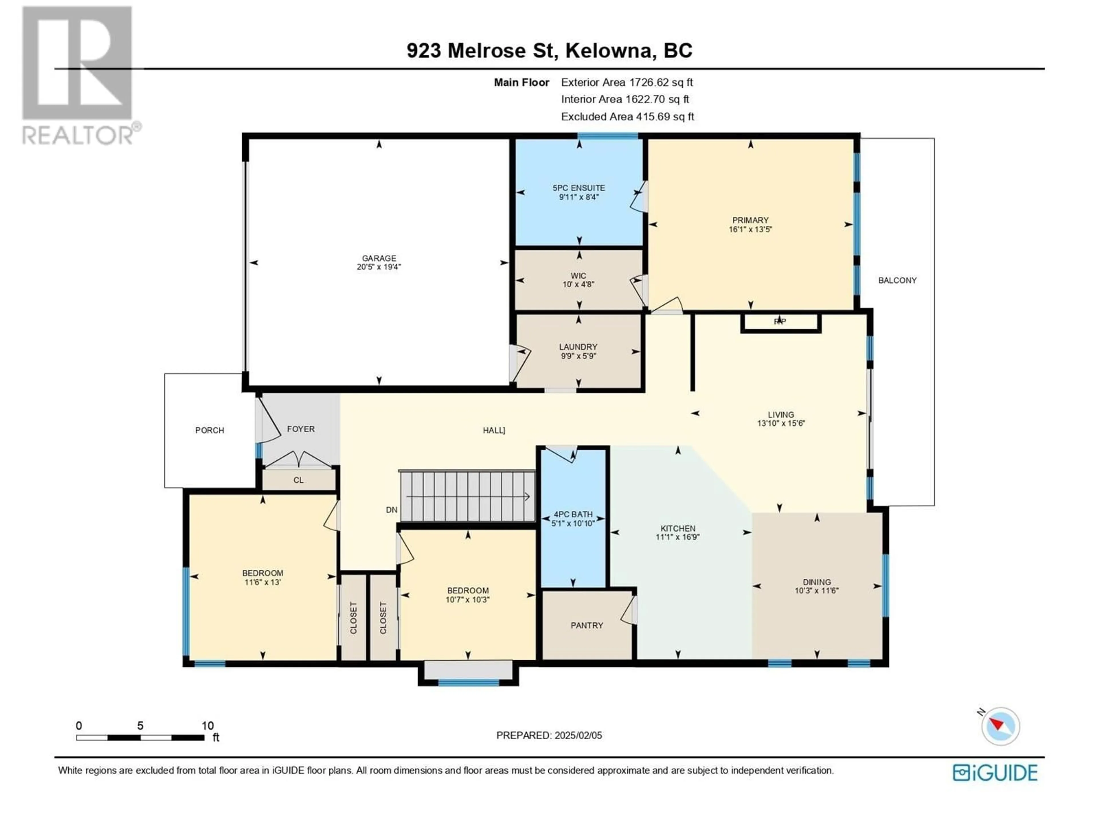 Floor plan for 923 Melrose Street, Kelowna British Columbia V1P0A8