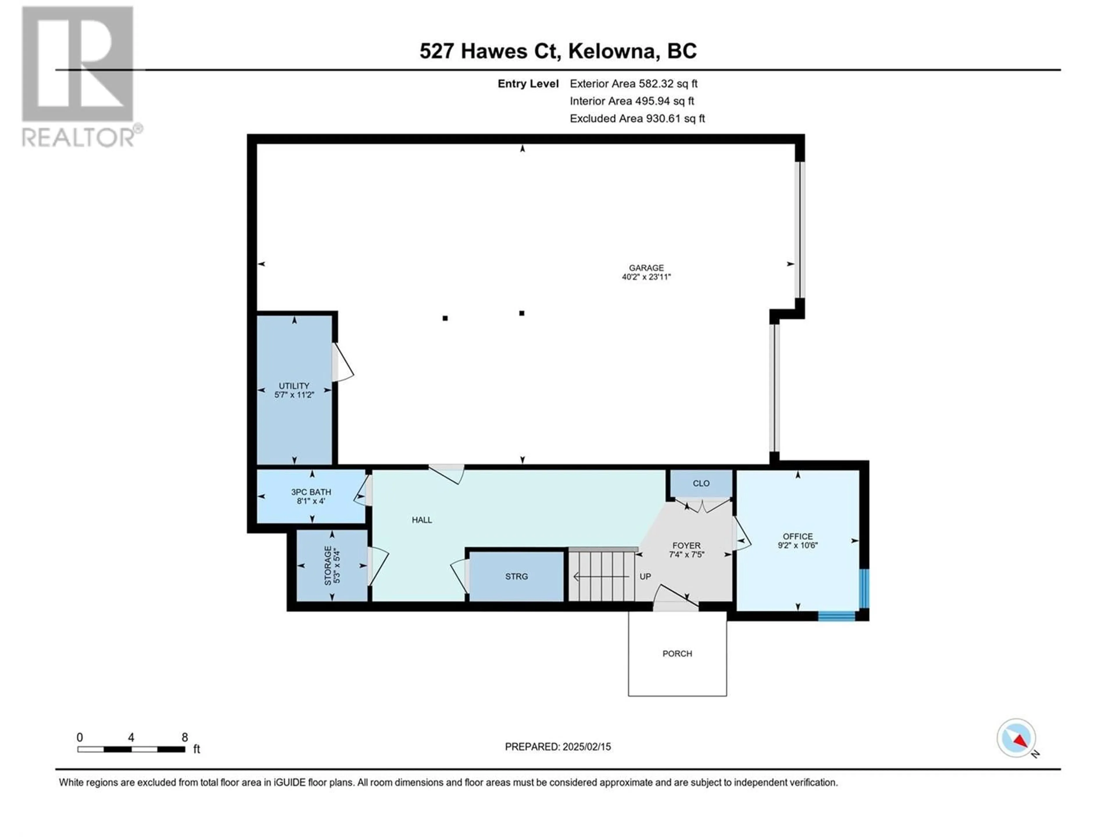 Floor plan for 527 Hawes Court, Kelowna British Columbia V1W5C5