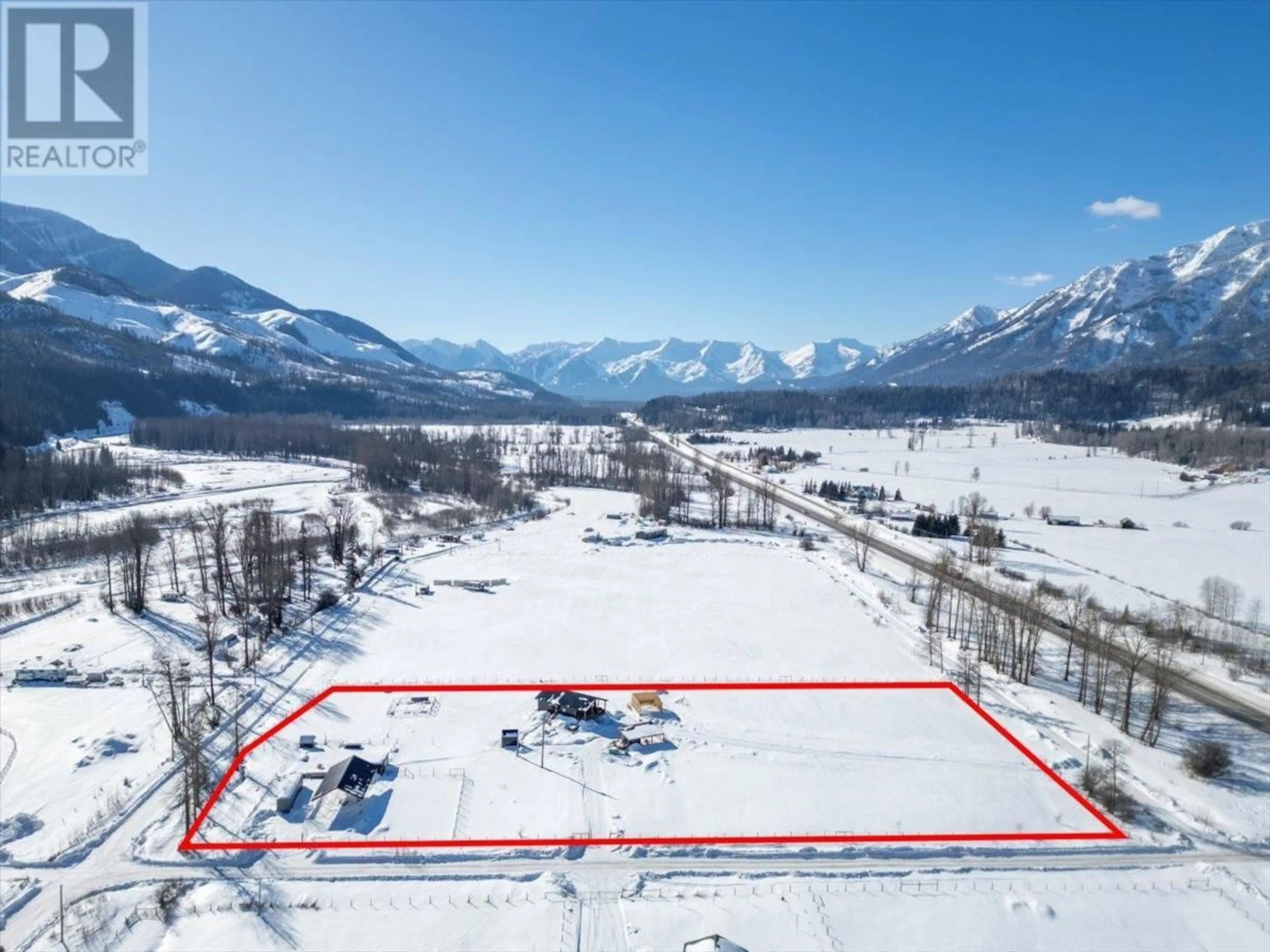 A pic from outside/outdoor area/front of a property/back of a property/a pic from drone, mountain view for 7005 STUBBS Road, Fernie British Columbia V0B1M5