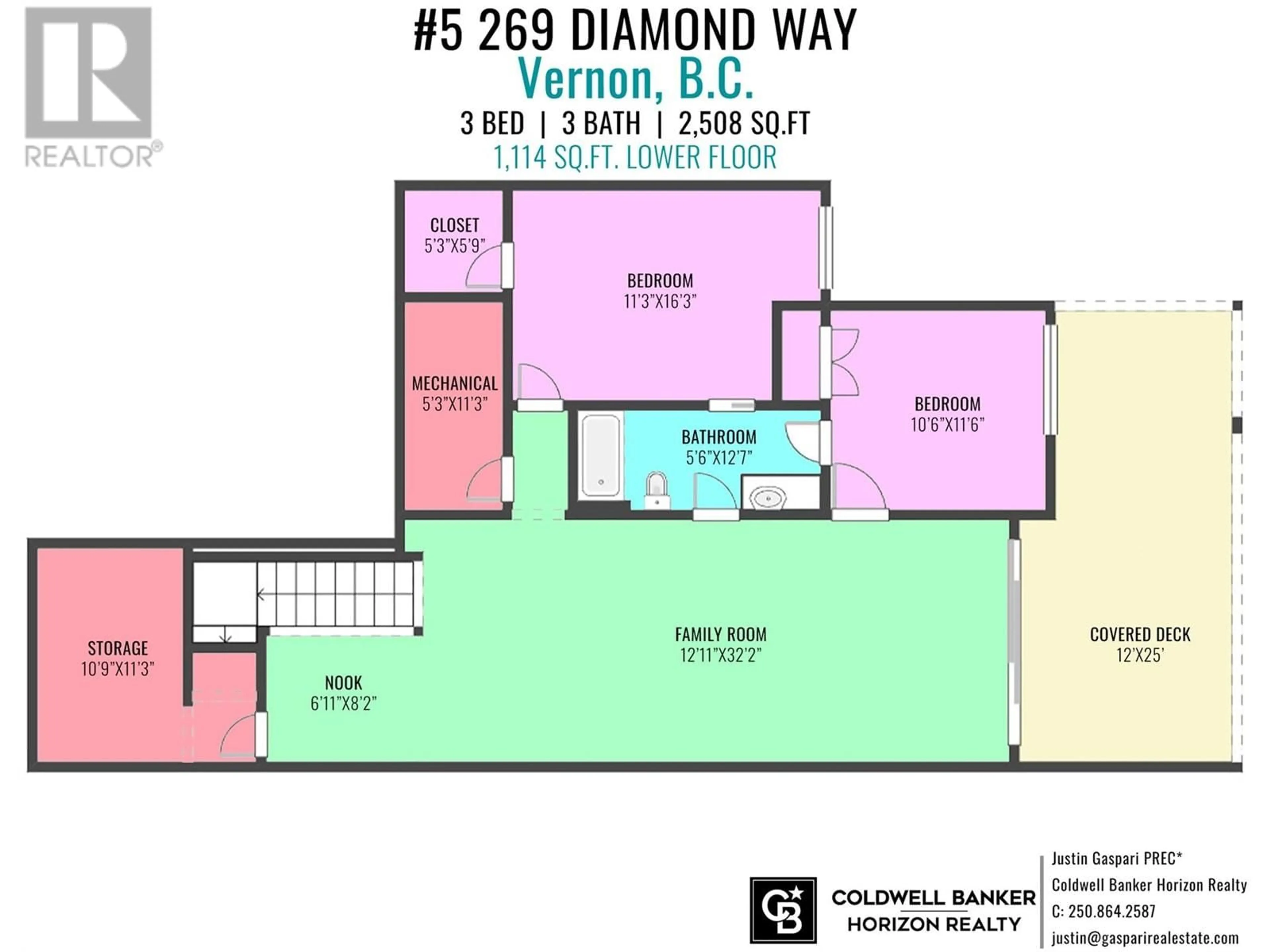 Floor plan for 269 Diamond Way Unit# 5, Vernon British Columbia V1H0A3