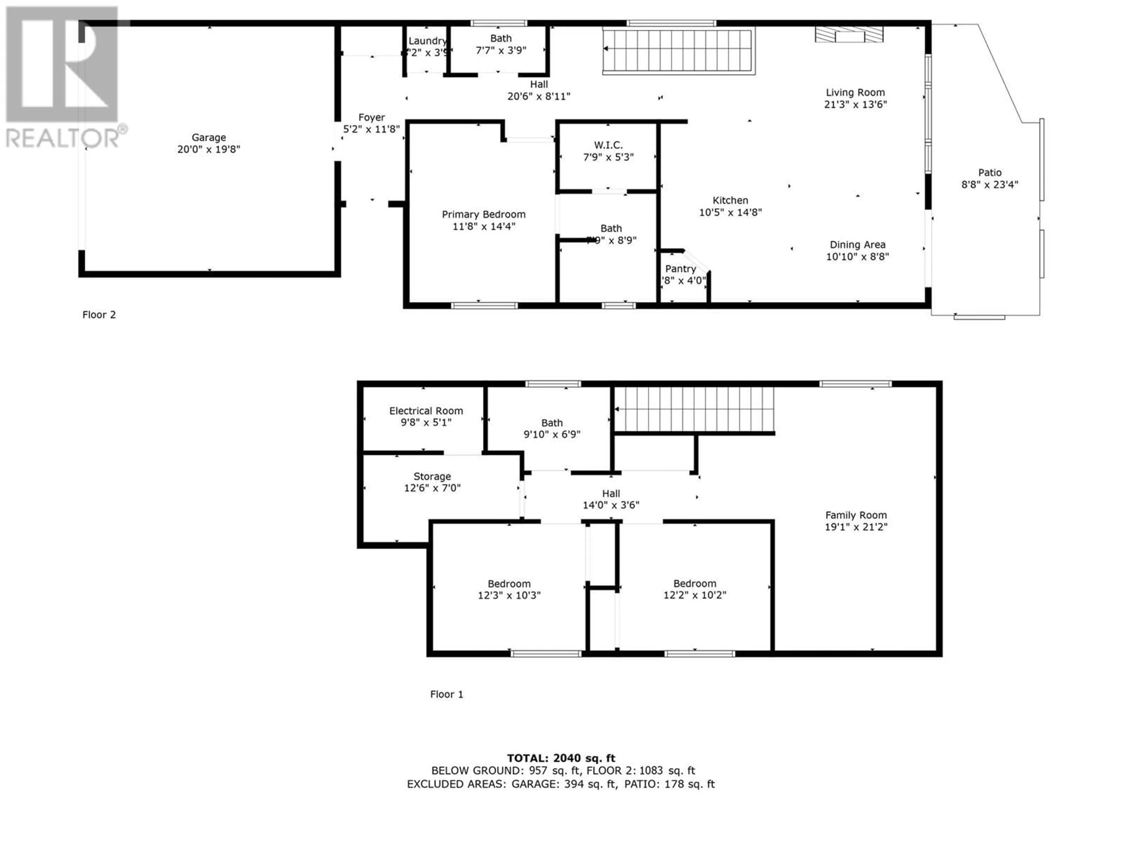 Floor plan for 1851 Viewpoint Crescent, Kelowna British Columbia V1Z4E1