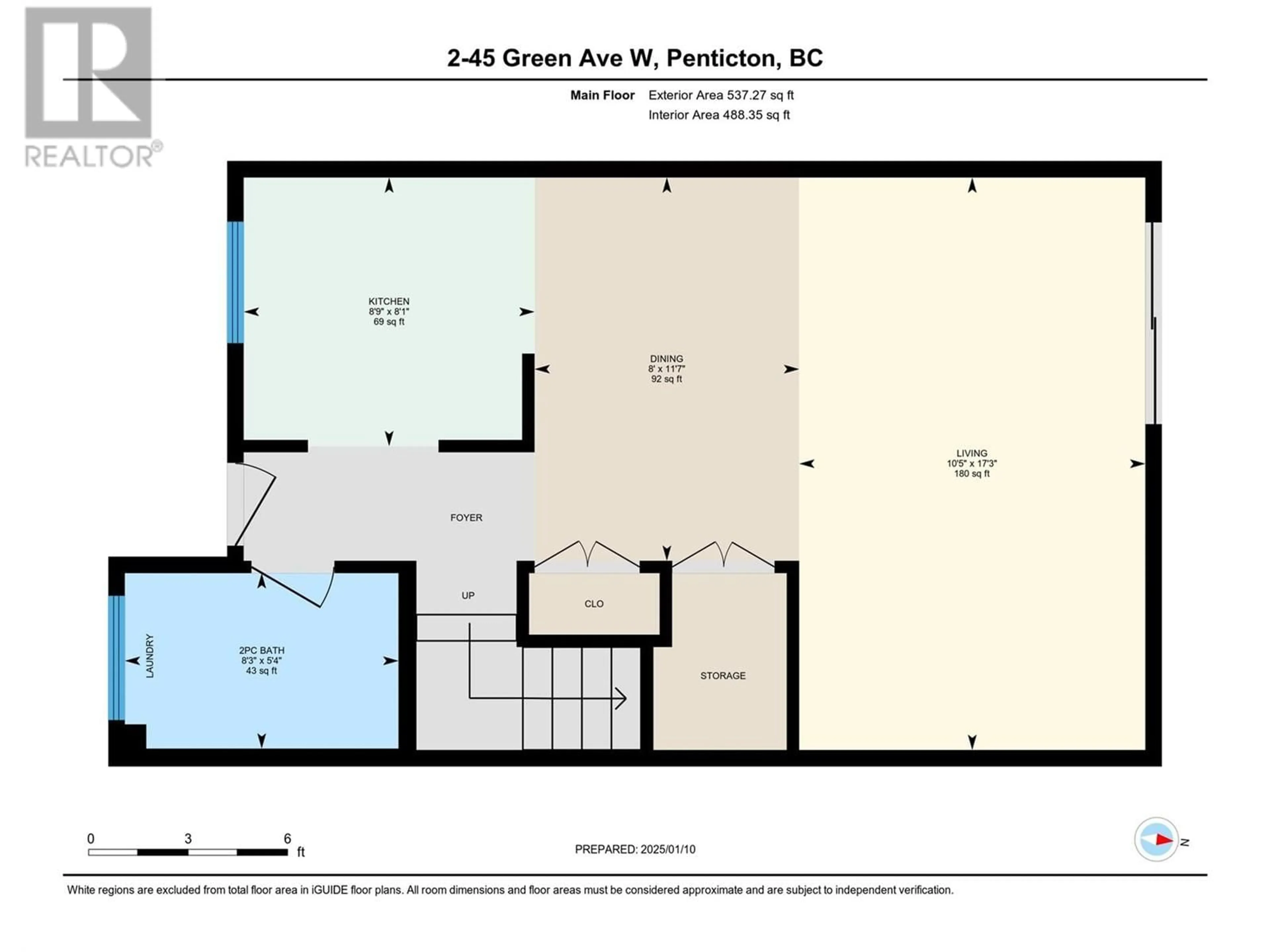 Floor plan for 45 Green Avenue W Unit# 2, Penticton British Columbia V2A7E5