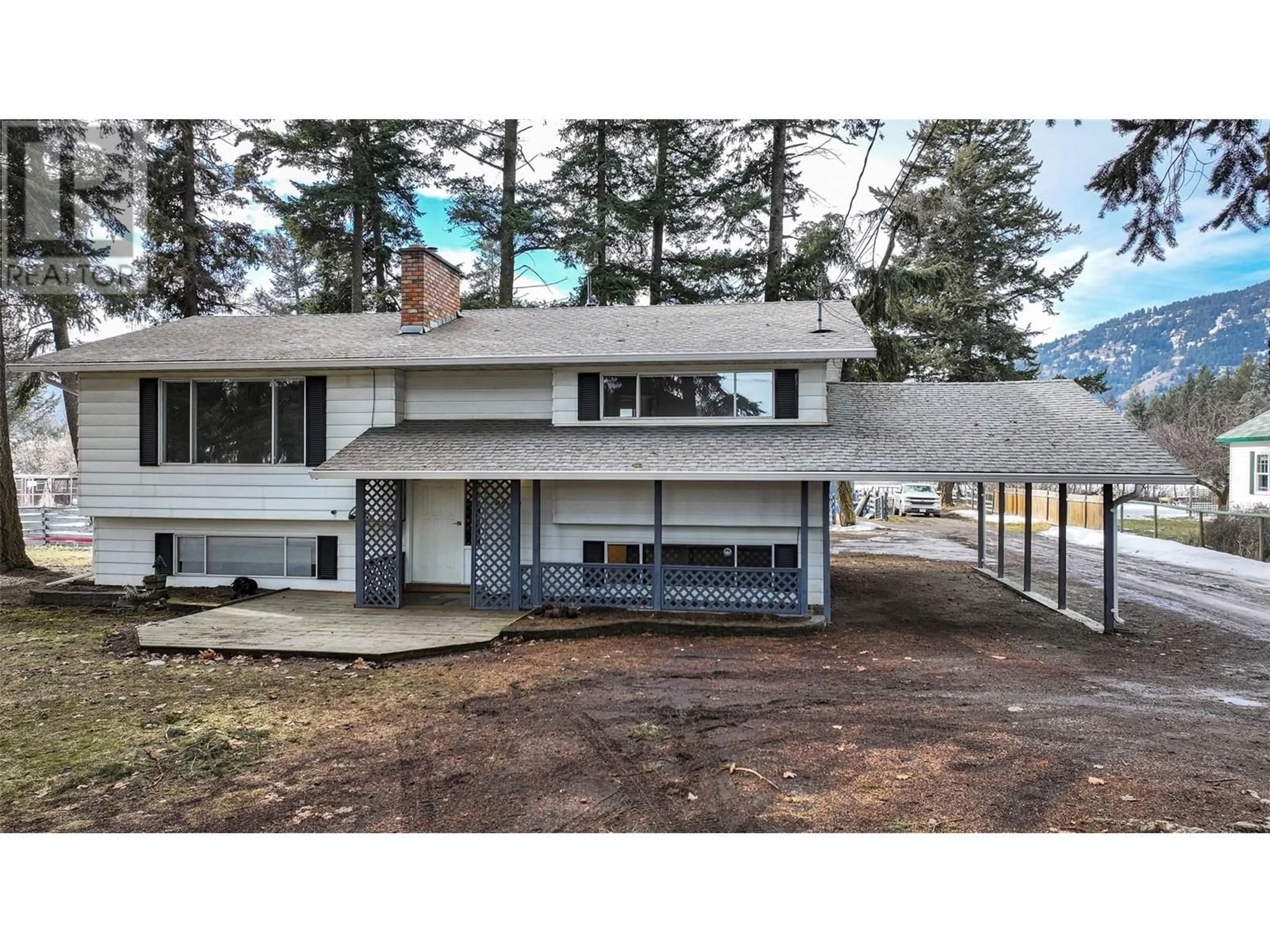 A pic from outside/outdoor area/front of a property/back of a property/a pic from drone, mountain view for 9742 PARK LANE, Lavington British Columbia V1B3E5