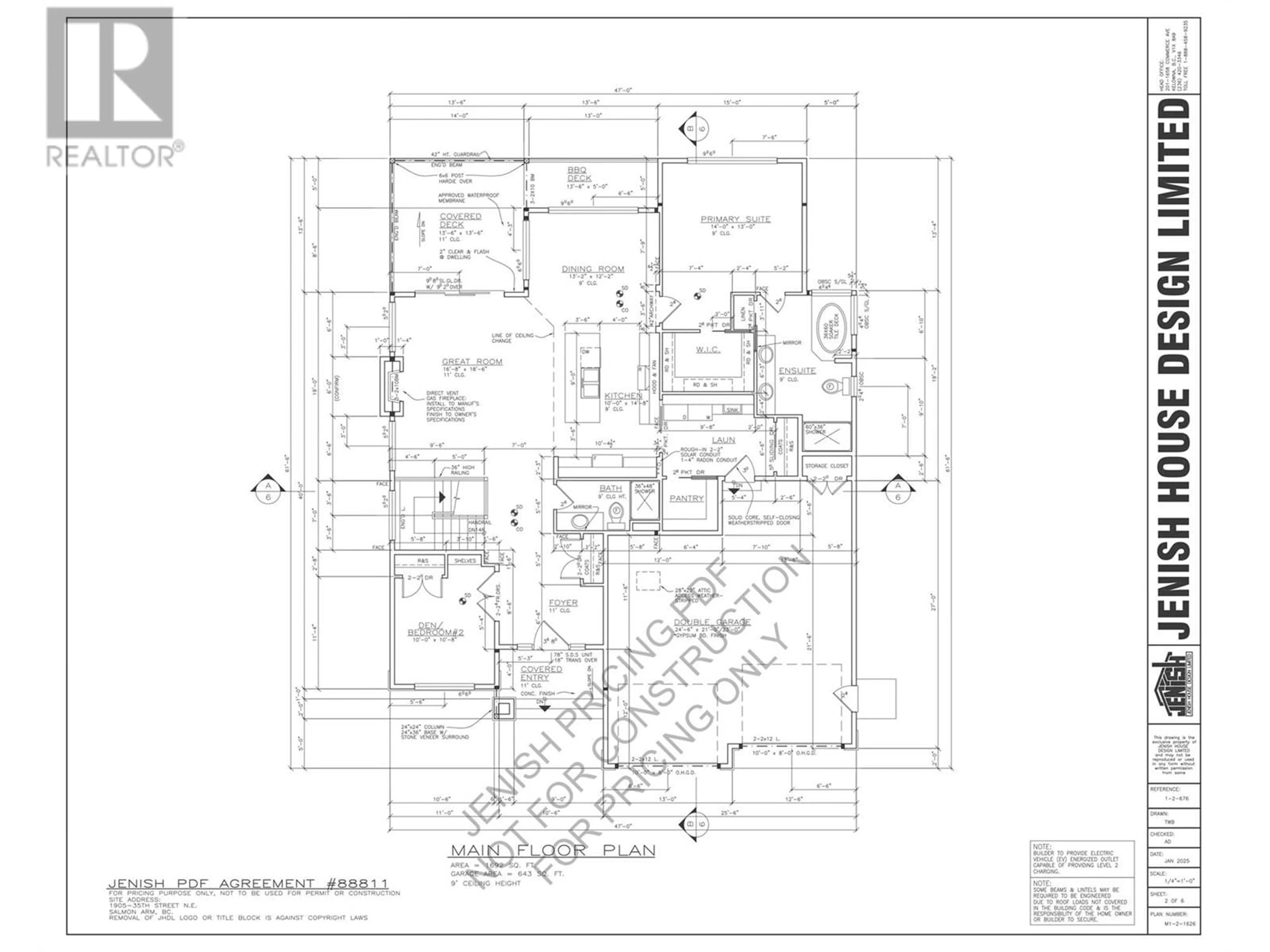 Floor plan for 1905 35 Street NE, Salmon Arm British Columbia V1E1M9