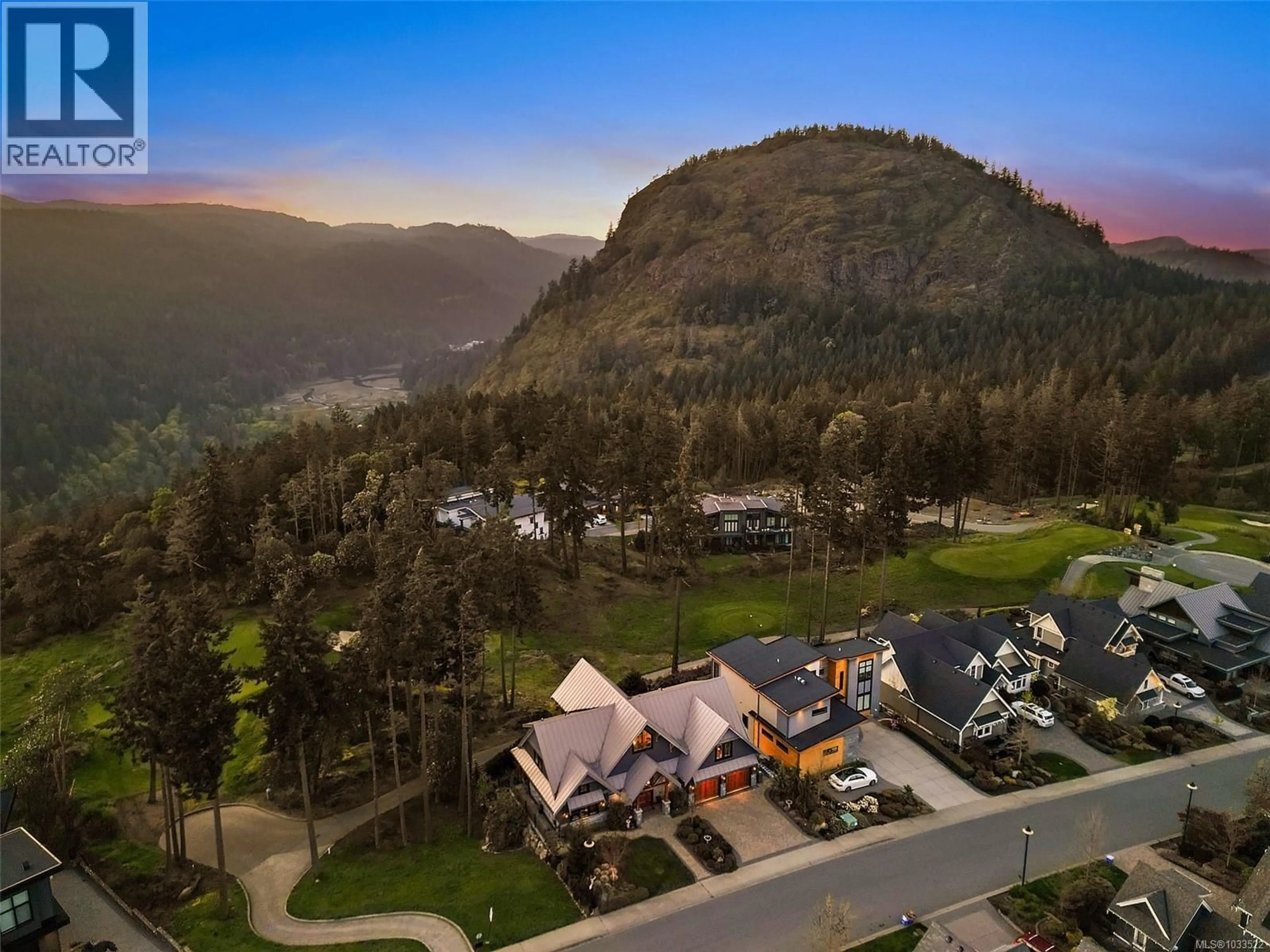 A pic from outside/outdoor area/front of a property/back of a property/a pic from drone, mountain view for 1468 PEBBLE PLACE, Langford British Columbia V9B0T4