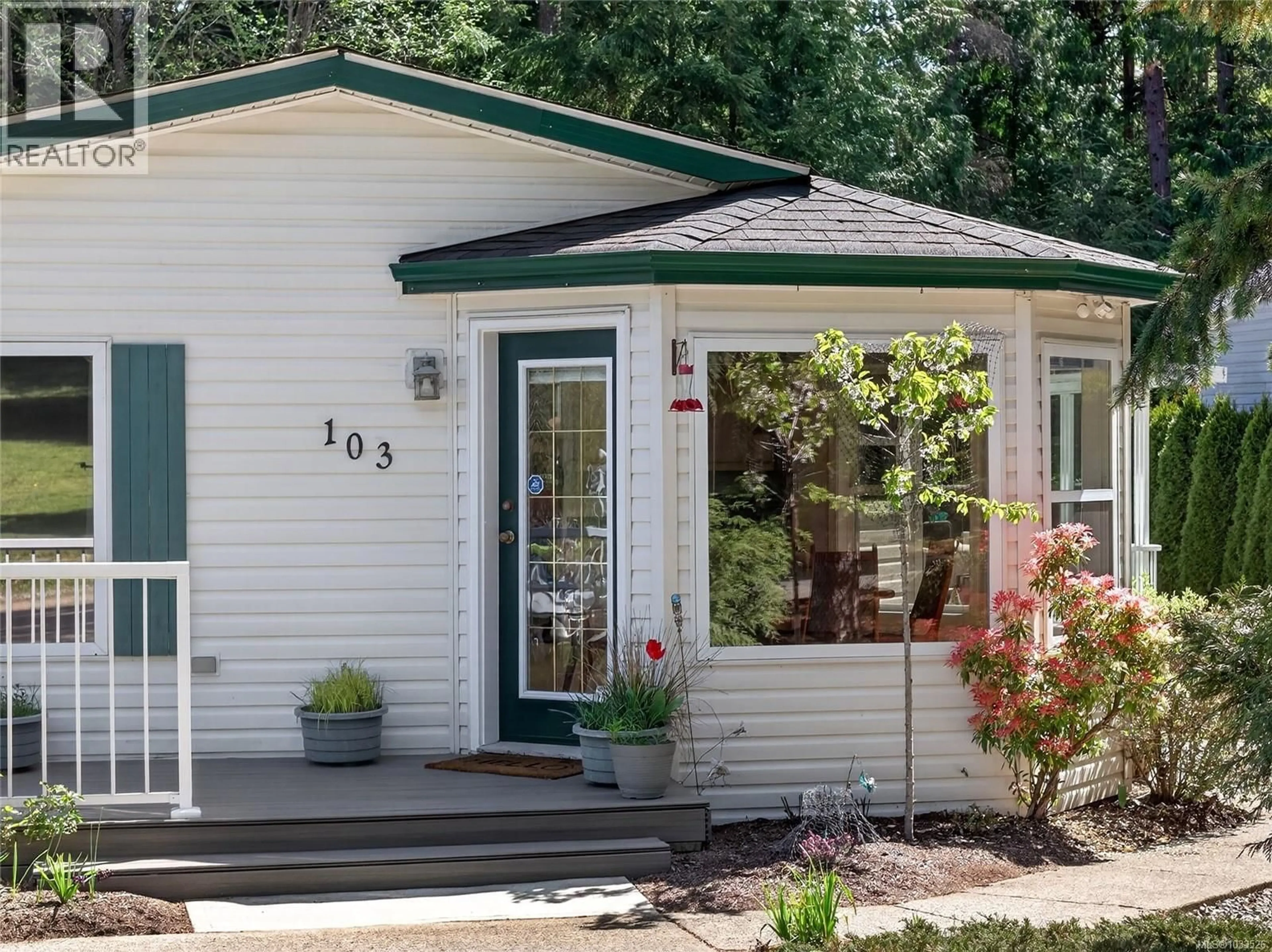Home with vinyl exterior material, street for 103 - 1391 PRICE ROAD, Errington British Columbia V9P2W1