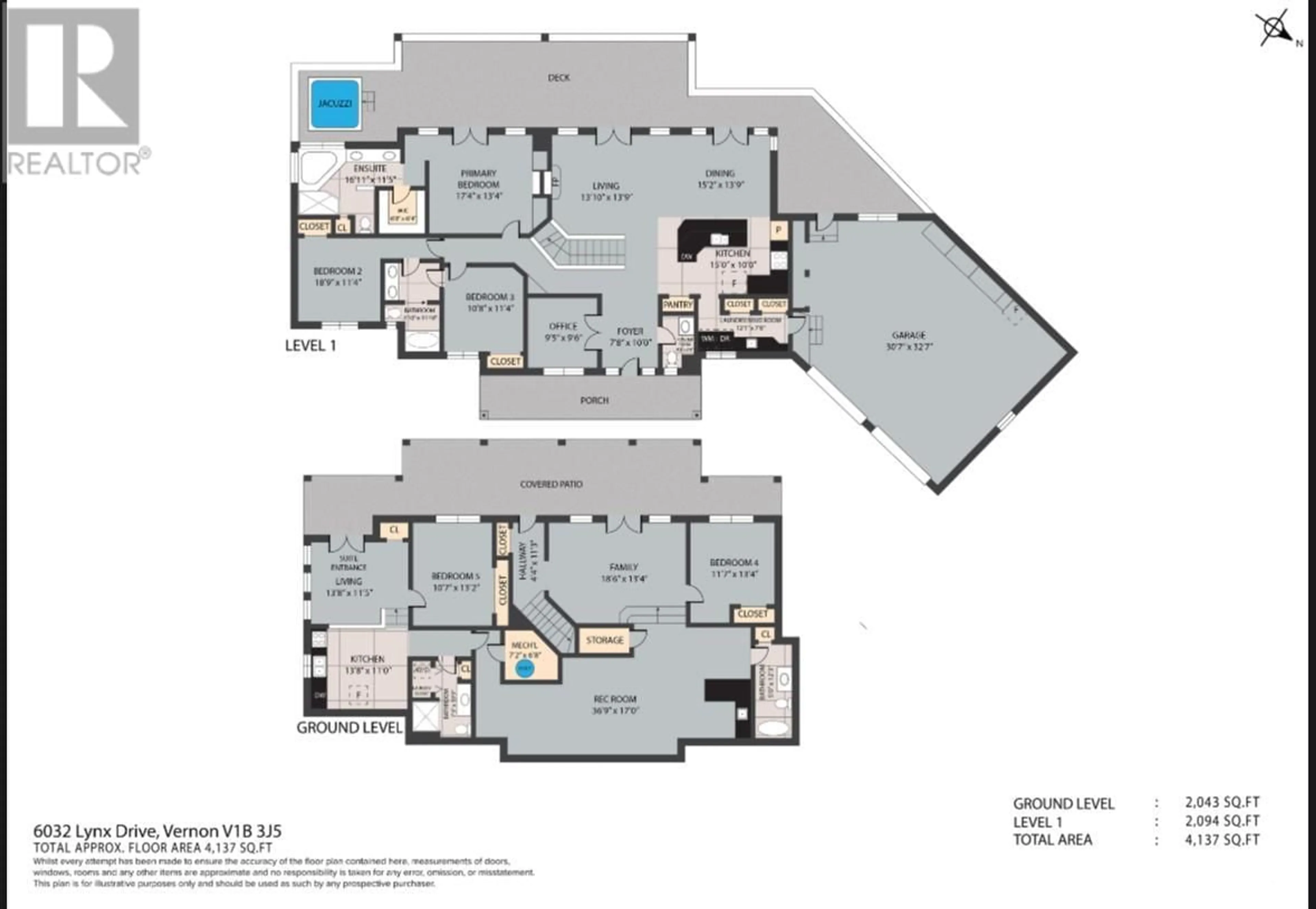 Floor plan for 6032 Lynx Drive, Vernon British Columbia V1B3J5