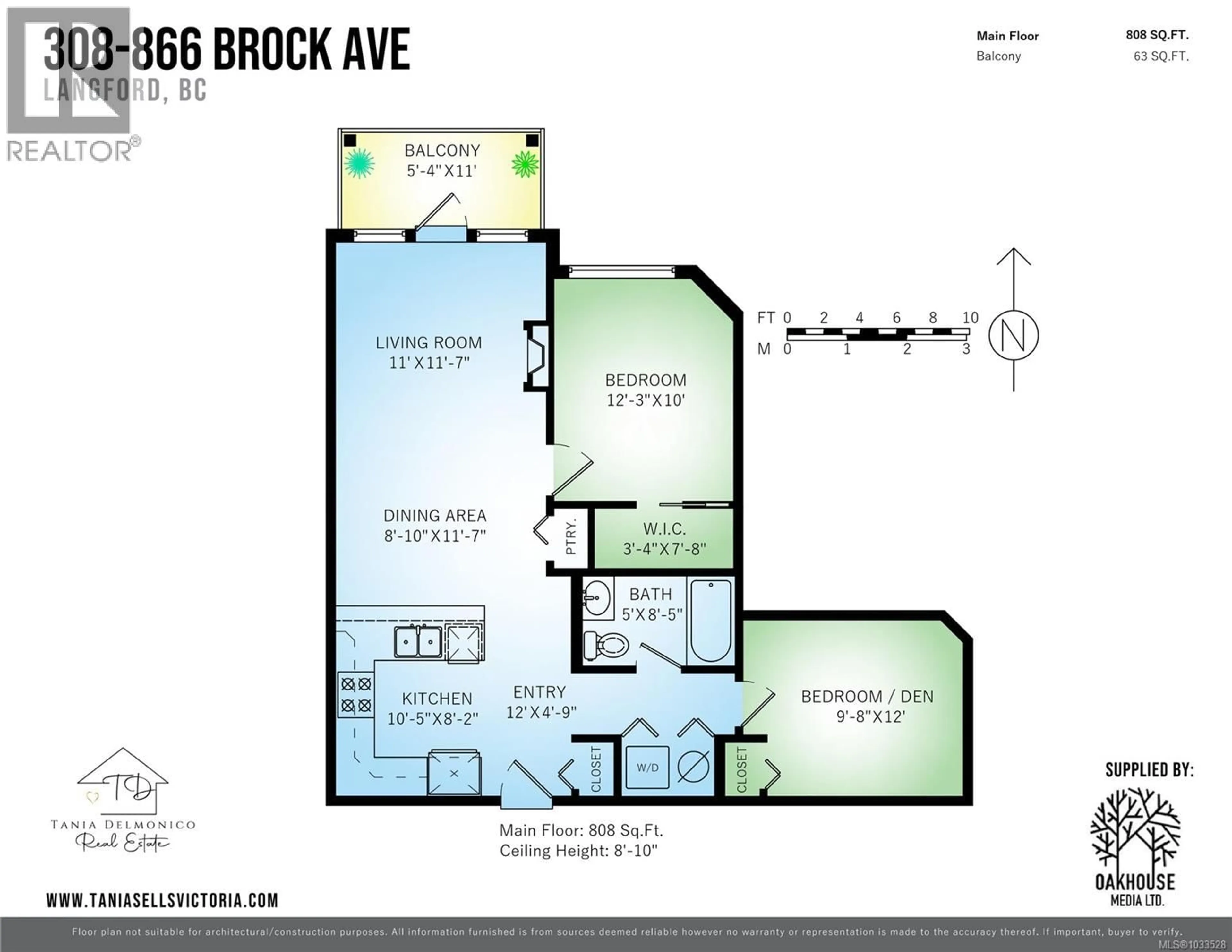 Floor plan for 308 - 866 BROCK AVENUE, Langford British Columbia V9B0H2