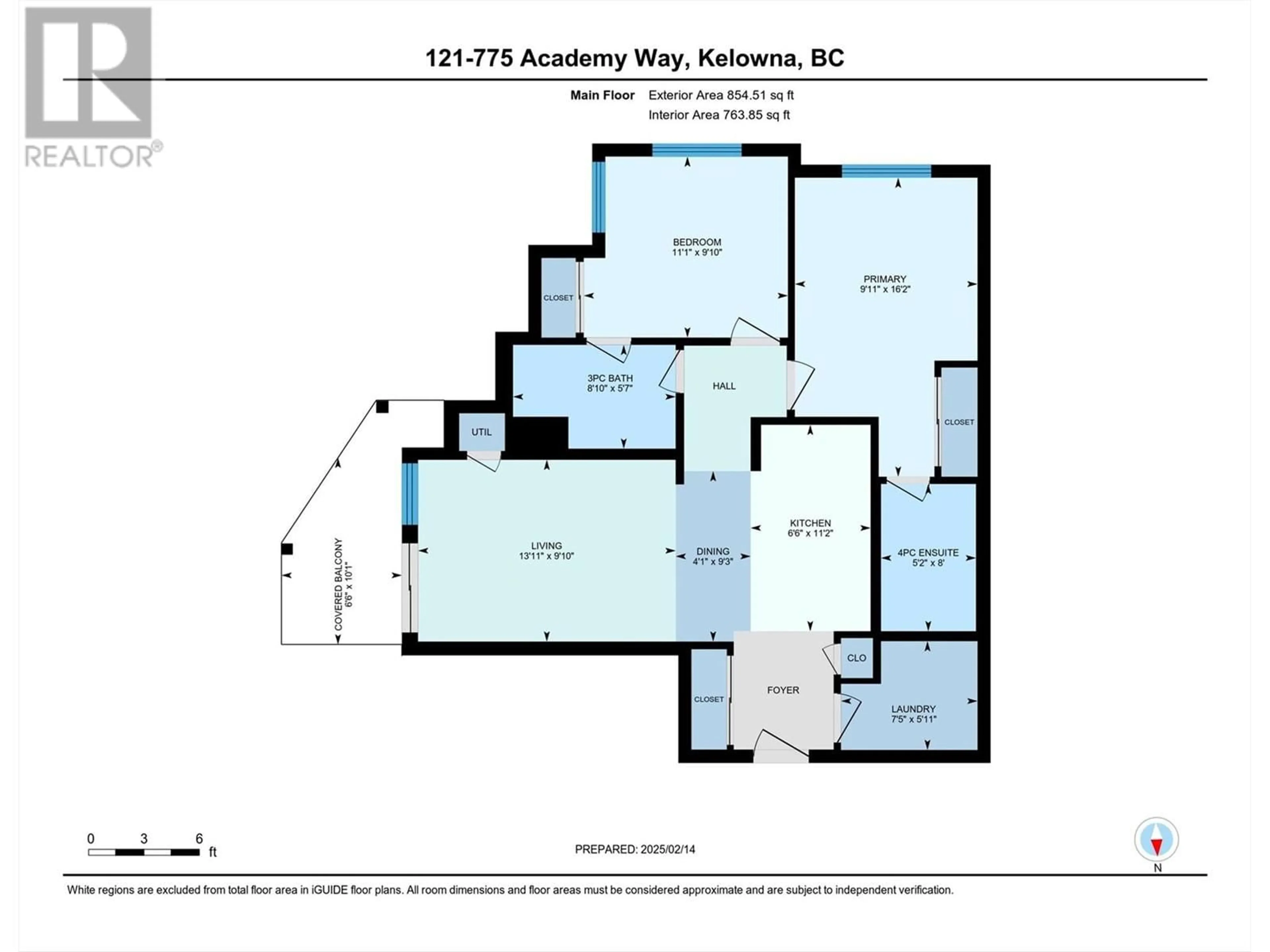 Floor plan for 121 - 775 ACADEMY WAY, Kelowna British Columbia V1V0A5