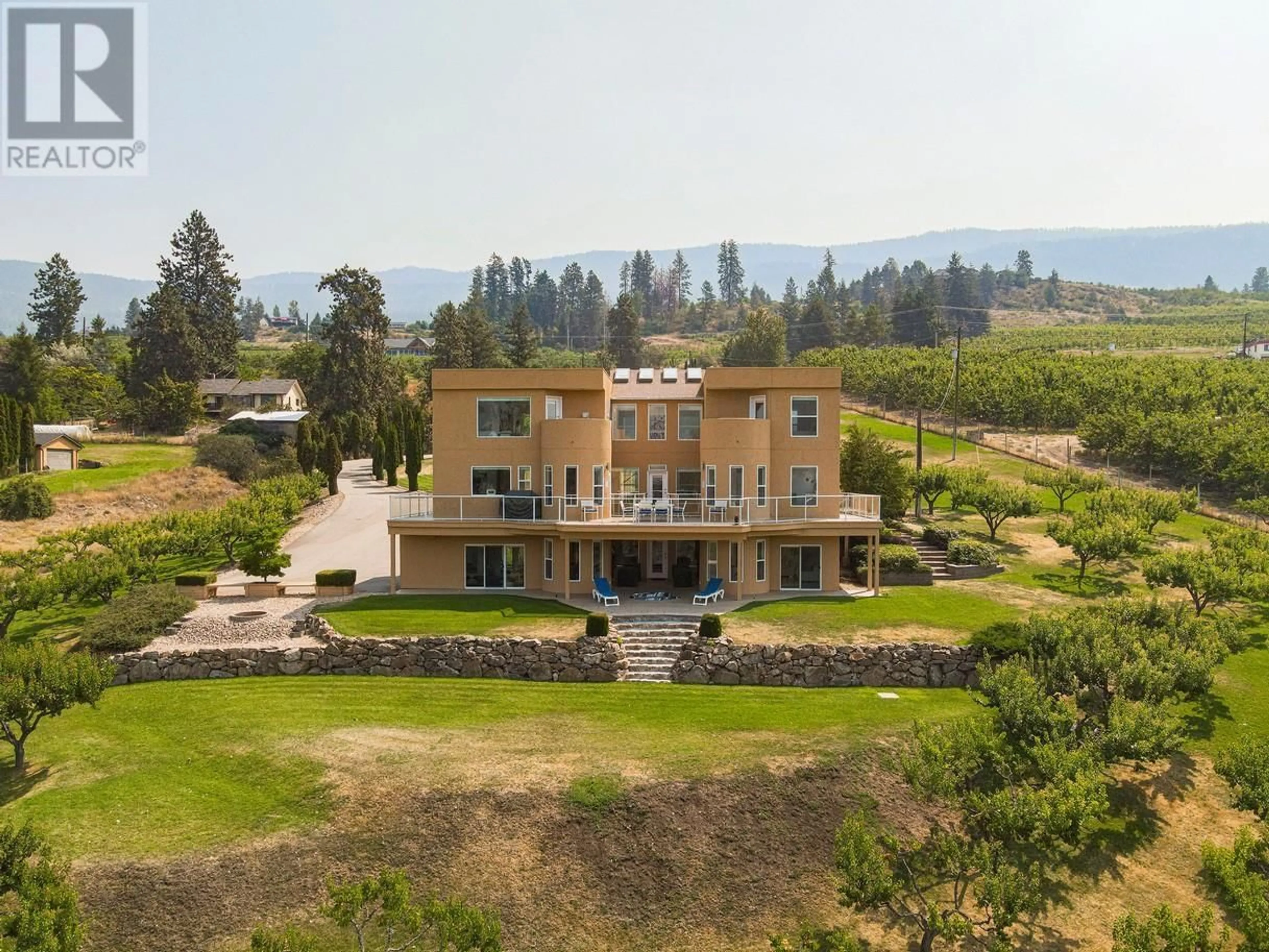 A pic from outside/outdoor area/front of a property/back of a property/a pic from drone, mountain view for 14752 OYAMA ROAD, Lake Country British Columbia V4V2C6