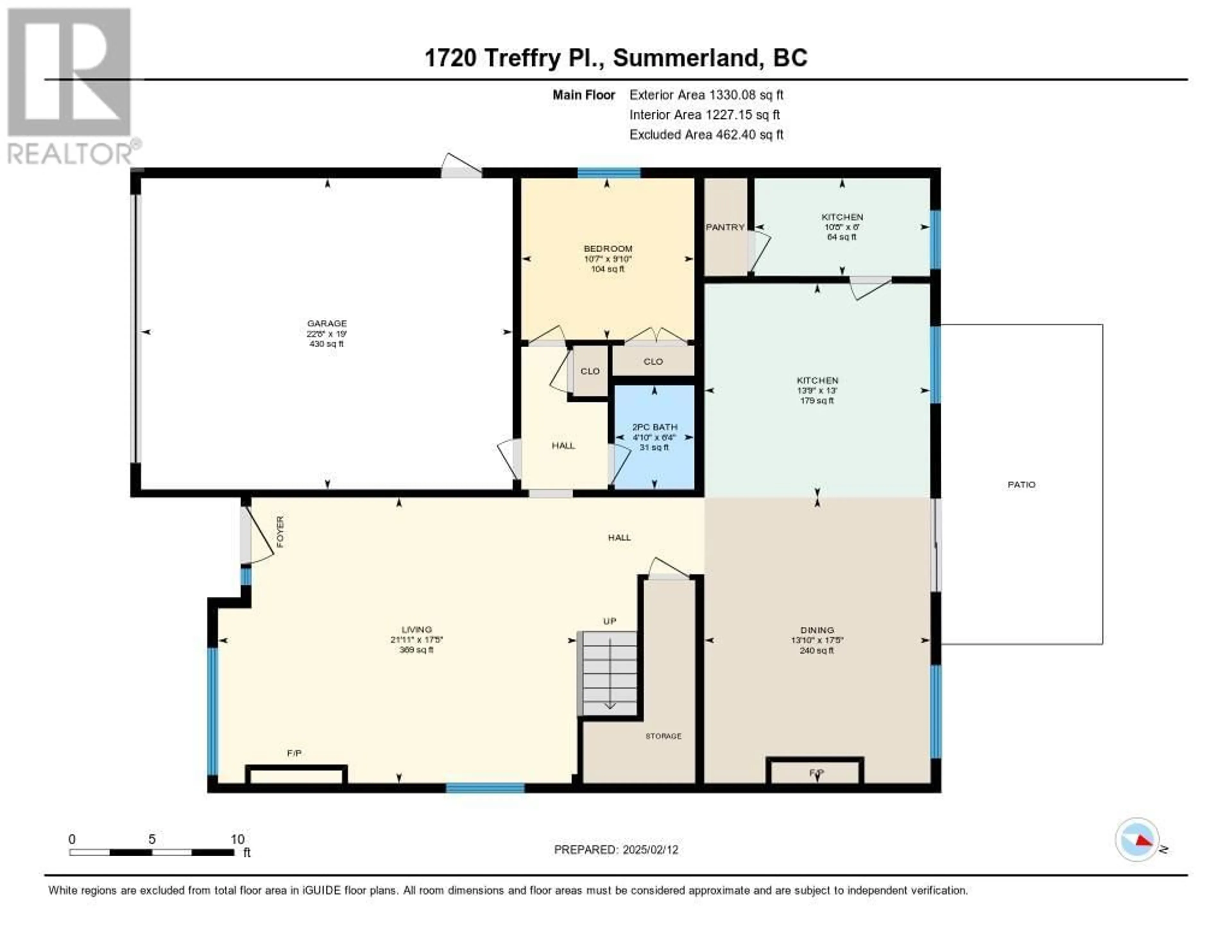 Floor plan for 1720 Treffry Place, Summerland British Columbia V0H1Z9