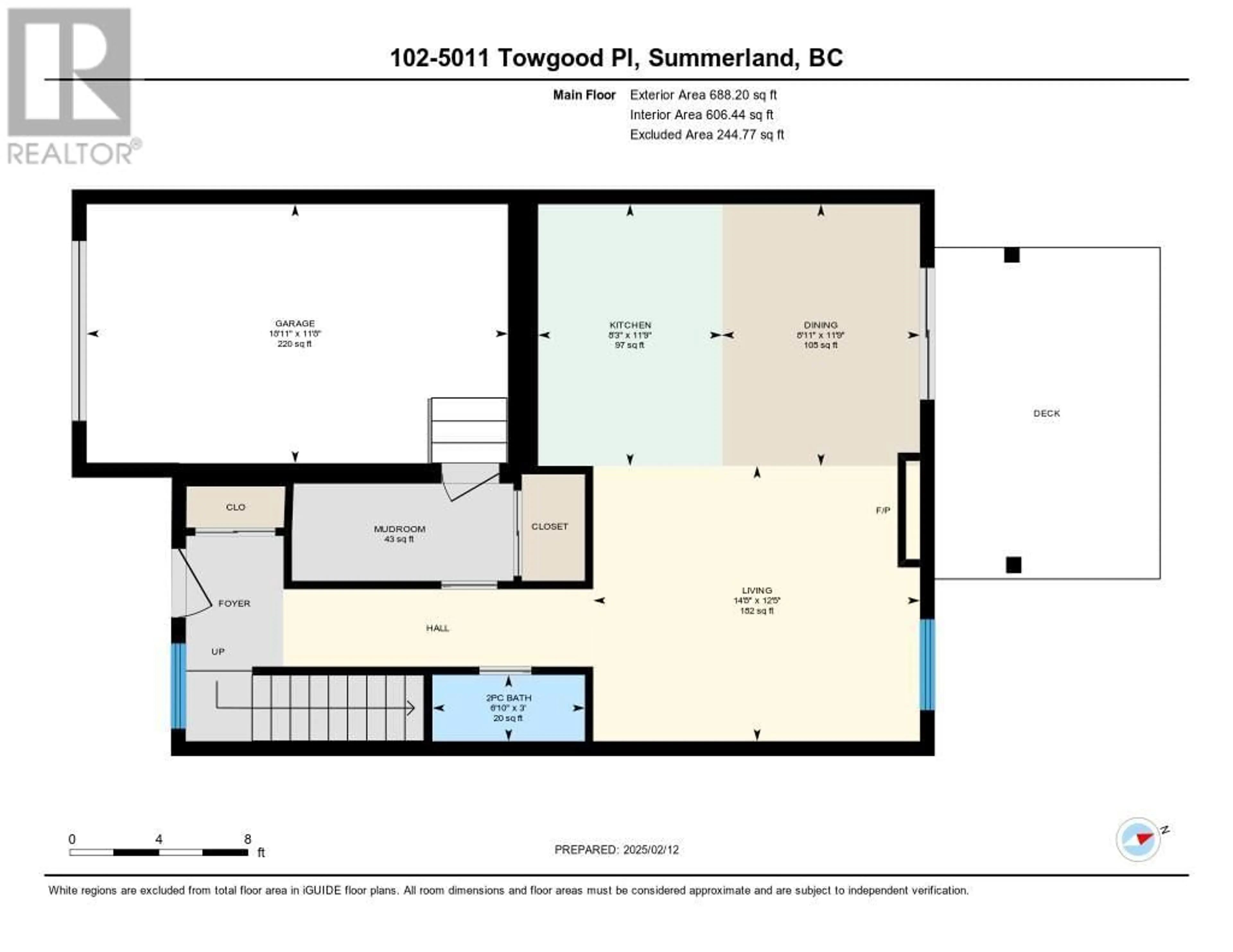 Floor plan for 5011 TOWGOOD Place Unit# 102, Summerland British Columbia V0H1Z9