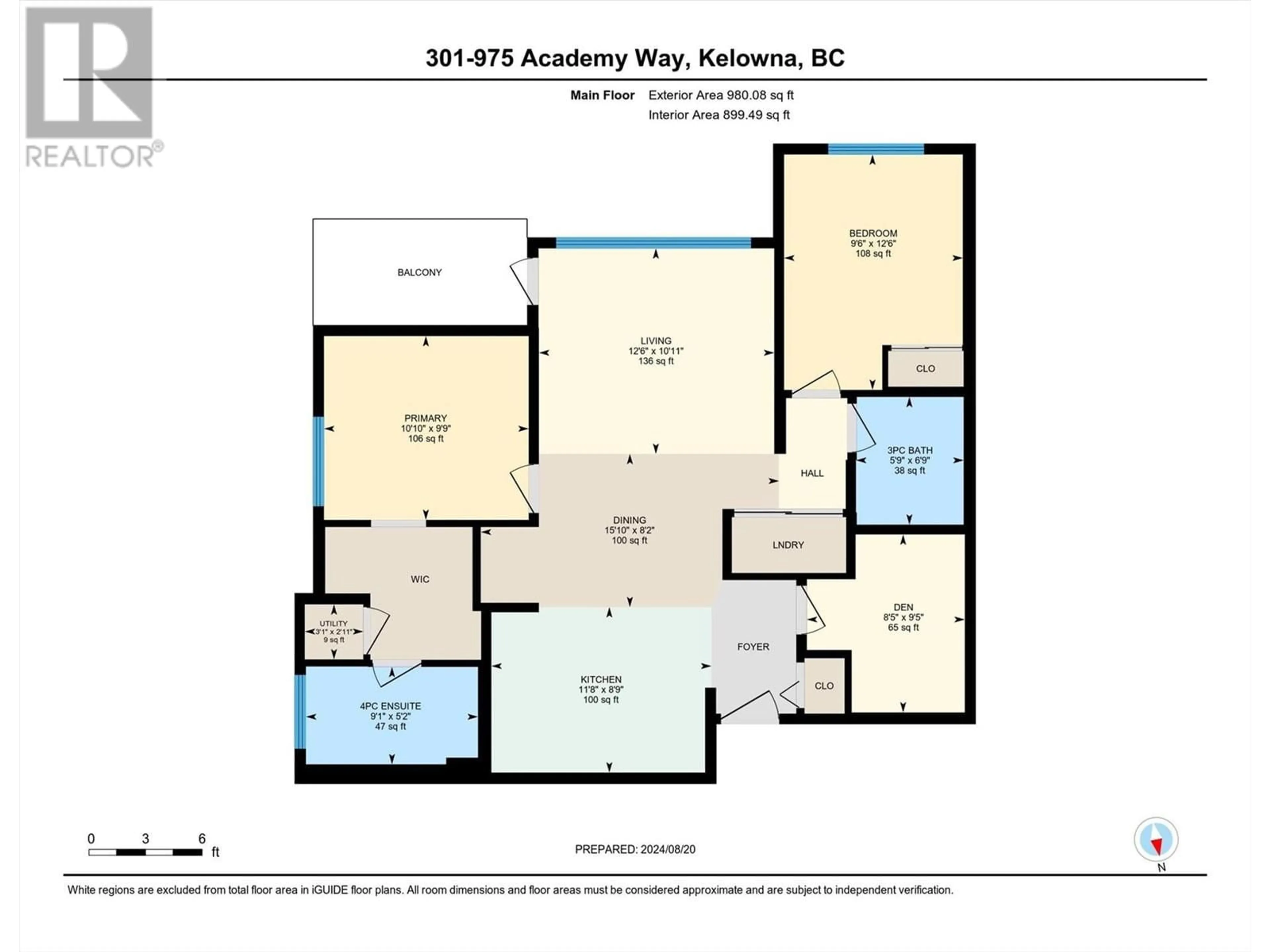 Floor plan for 975 Academy Way Unit# 301, Kelowna British Columbia V1V3C8