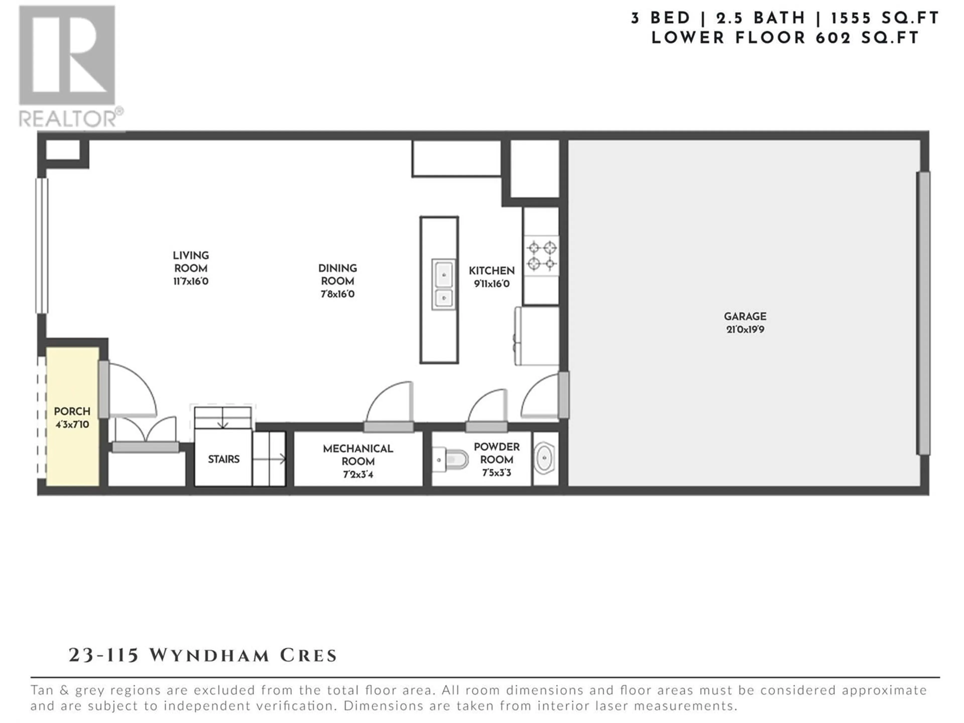 Floor plan for 115 Wyndham Crescent Unit# 23, Kelowna British Columbia V1V1Z1