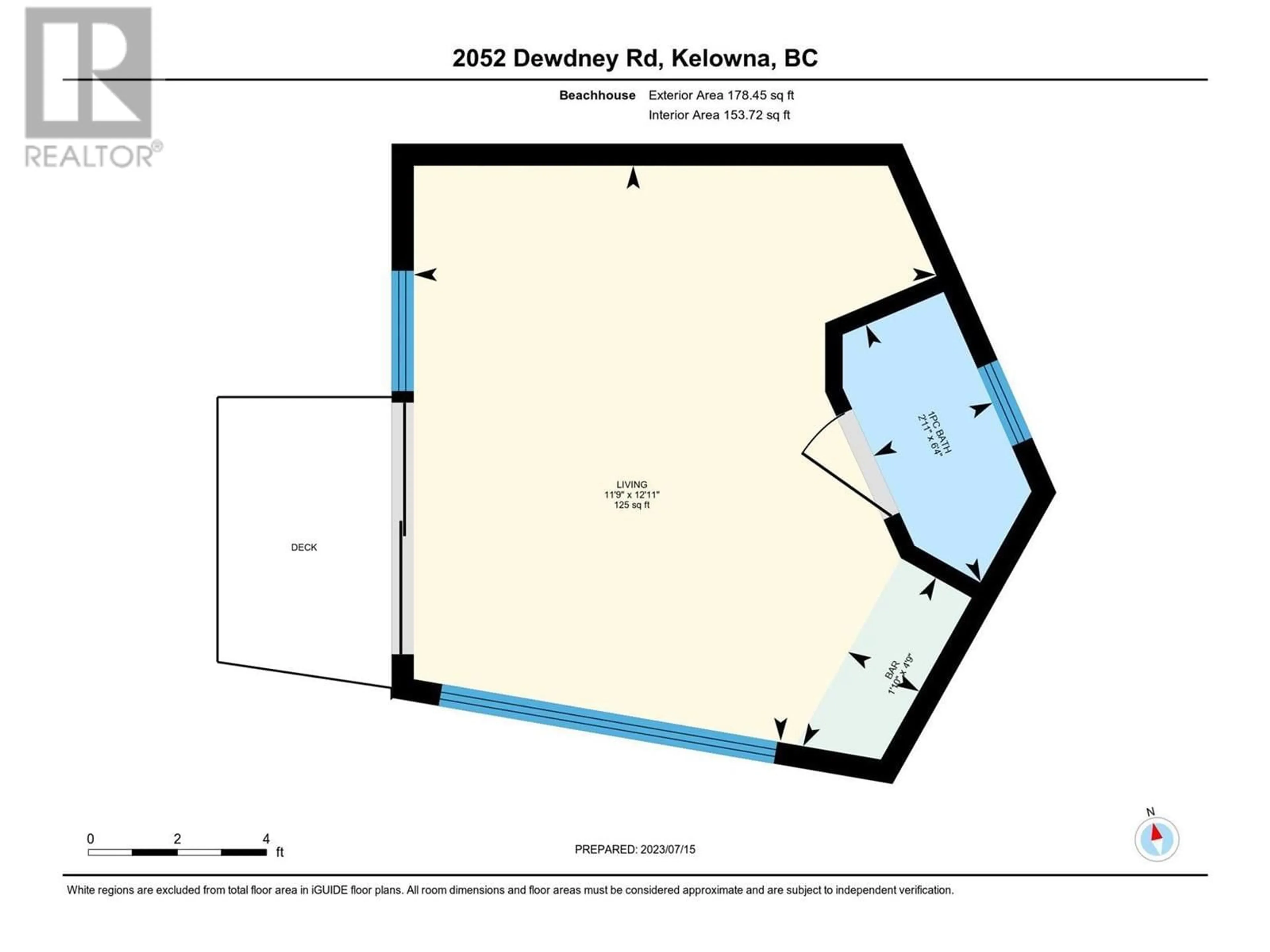 Floor plan for 2052 Dewdney Road, Kelowna British Columbia V1V2C3