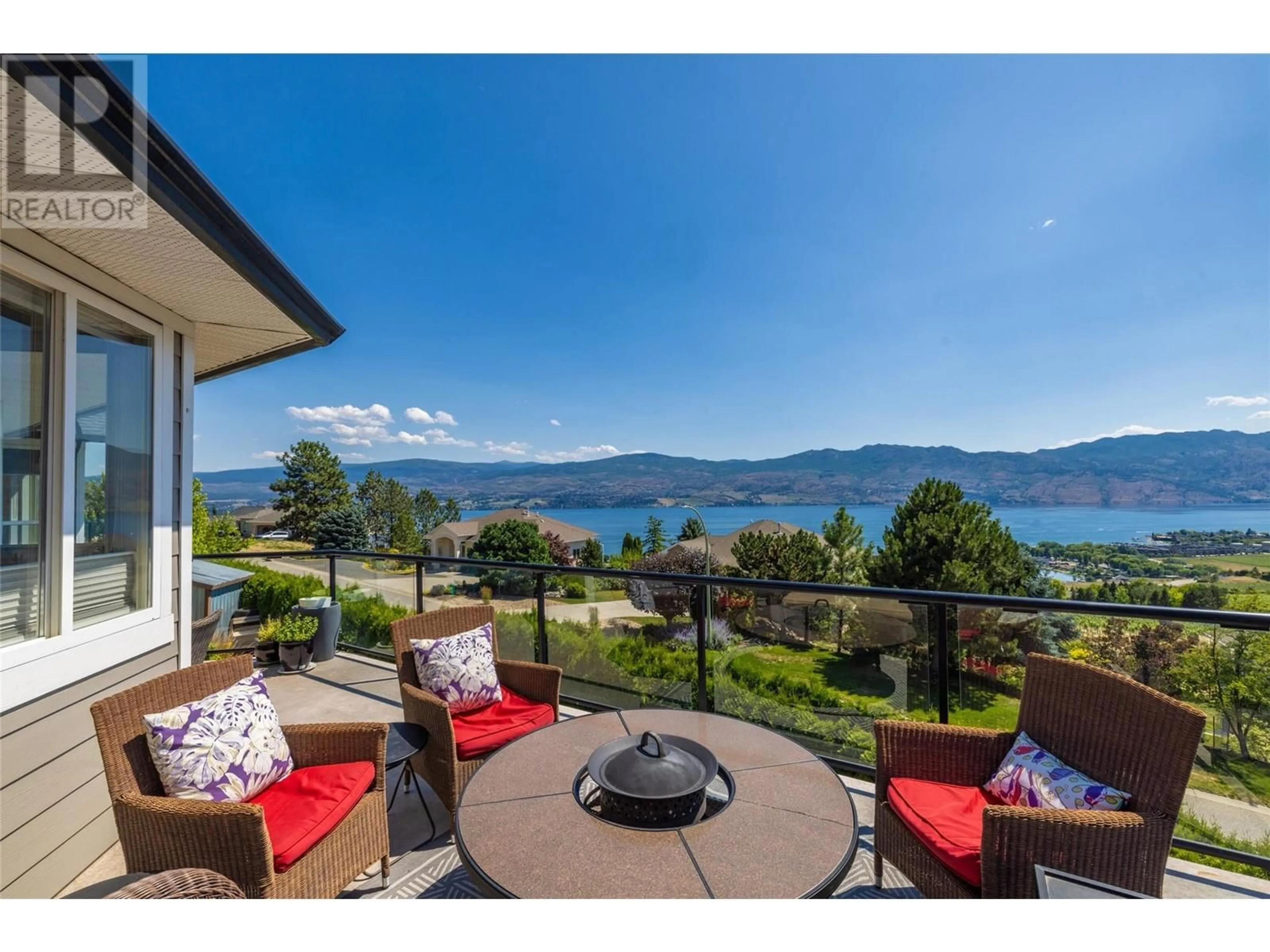 A pic from outside/outdoor area/front of a property/back of a property/a pic from drone, water/lake/river/ocean view for 1368 Gregory Road, West Kelowna British Columbia V1Z3P2