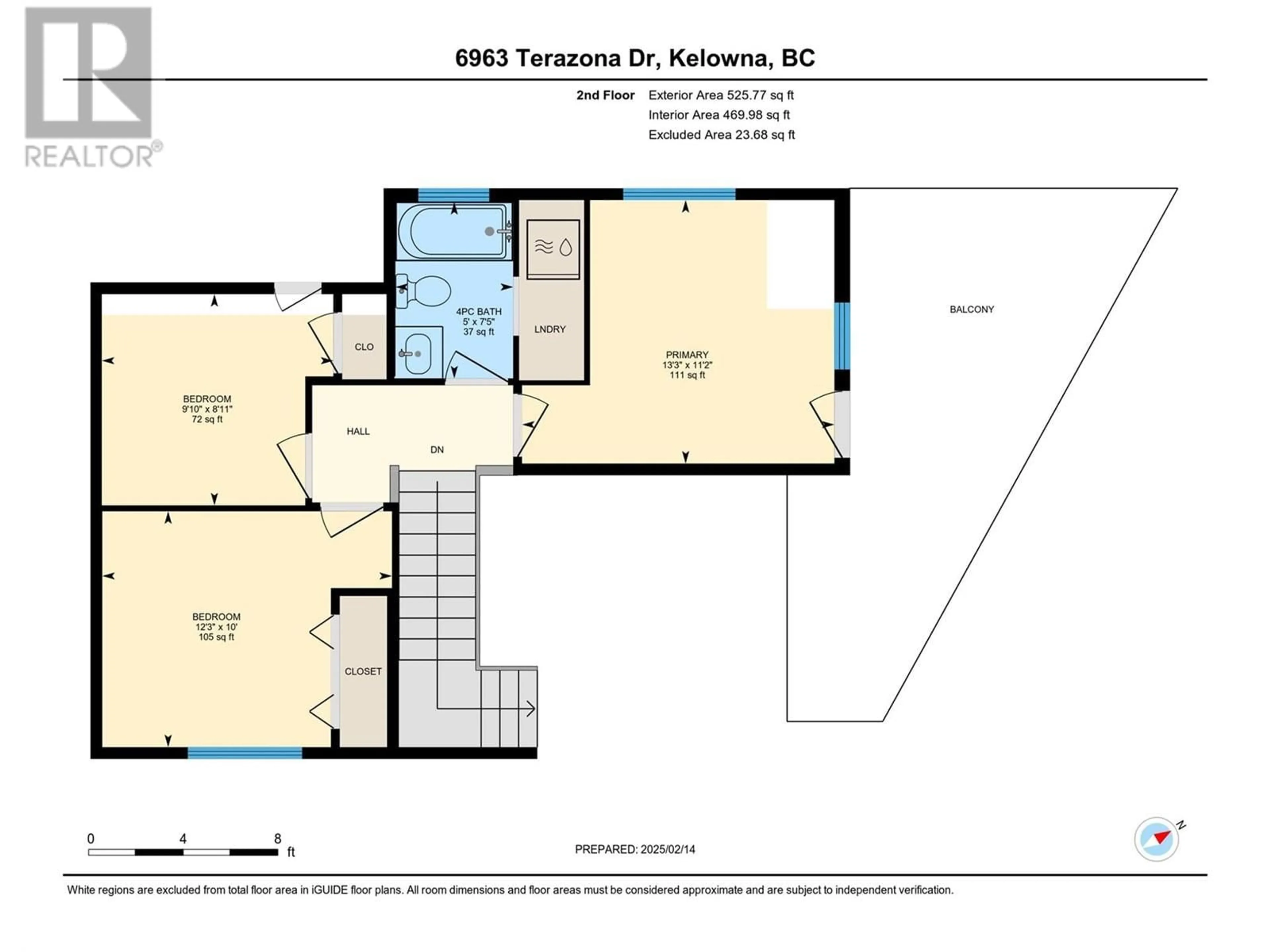 Floor plan for 443 - 6963 TERAZONA DRIVE, Kelowna British Columbia V1Z3R8