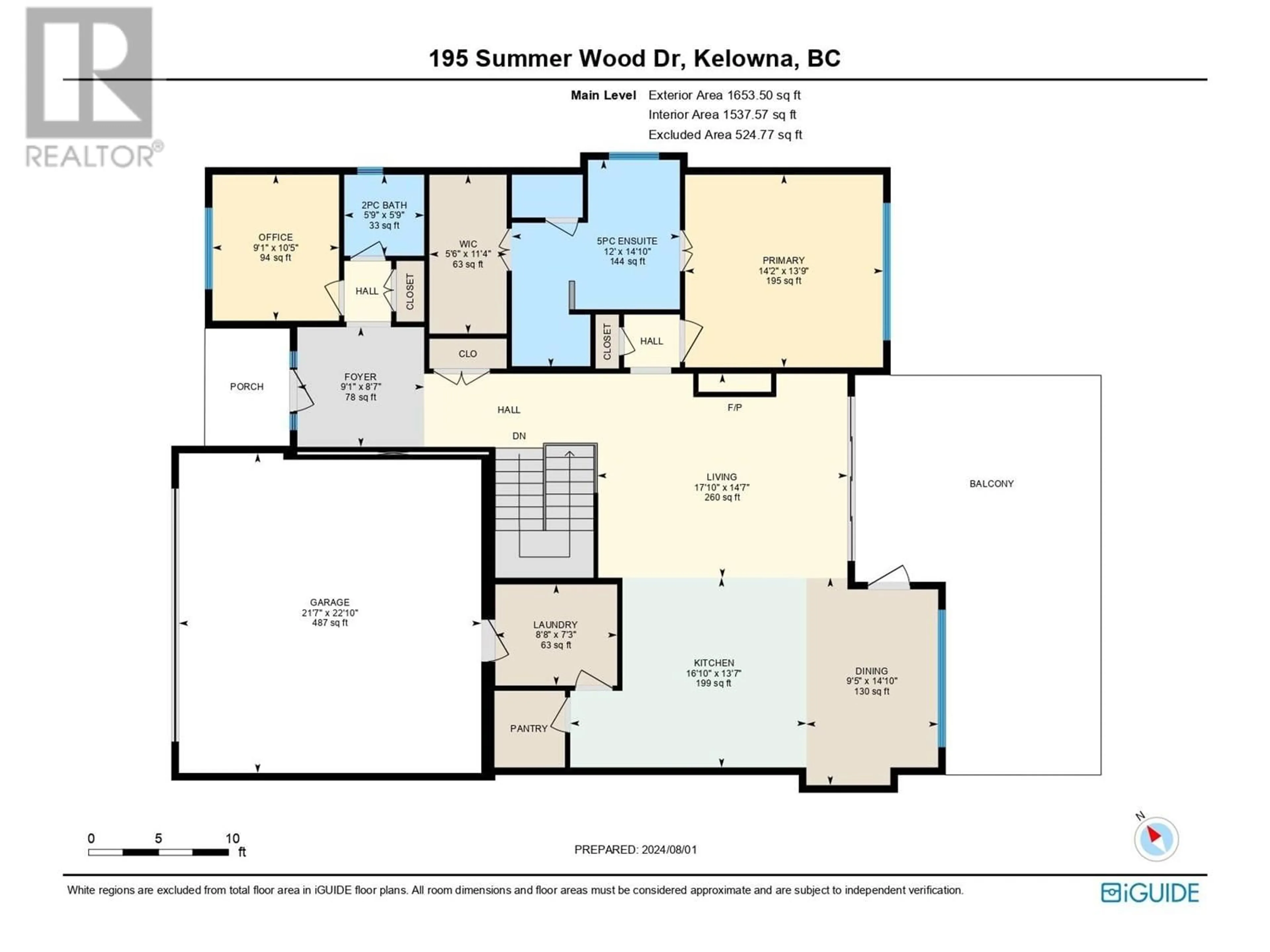 Floor plan for 196 Summer Wood Drive, Kelowna British Columbia V1V2Z9