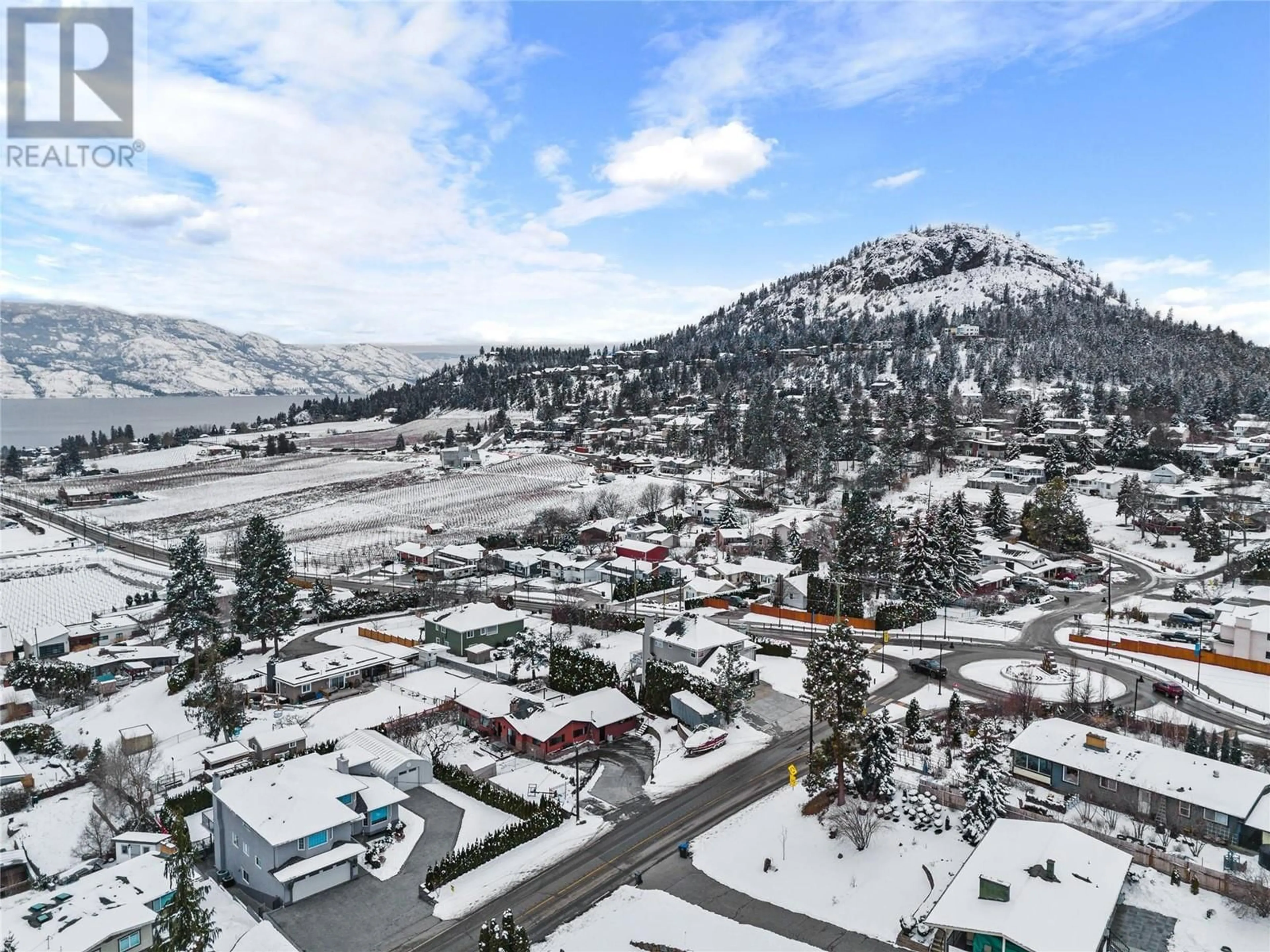 A pic from outside/outdoor area/front of a property/back of a property/a pic from drone, mountain view for 961 Anders Road, West Kelowna British Columbia V1Z1K4