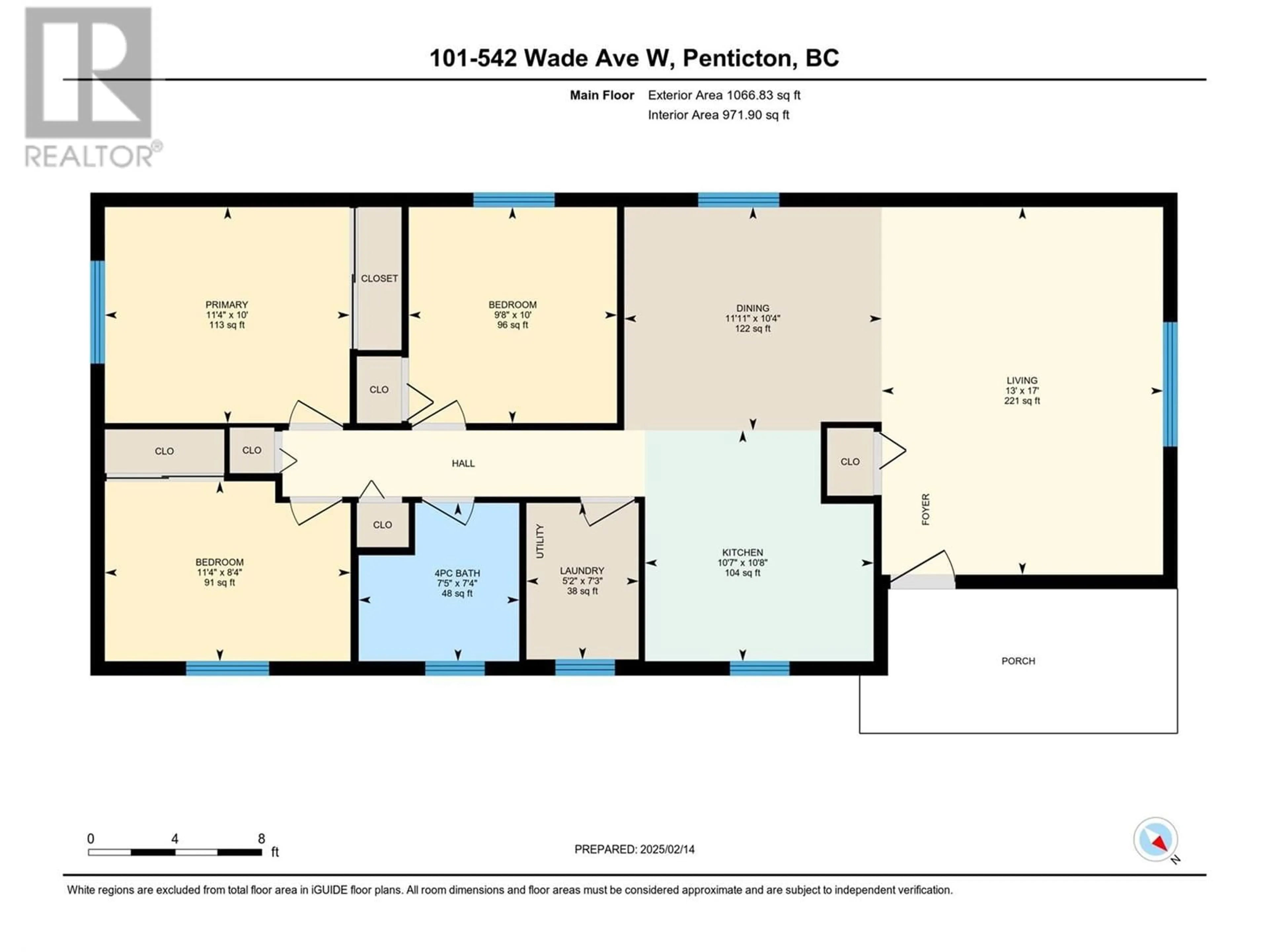 Floor plan for 542 Wade Avenue Unit# 101, Penticton British Columbia V2A1V5