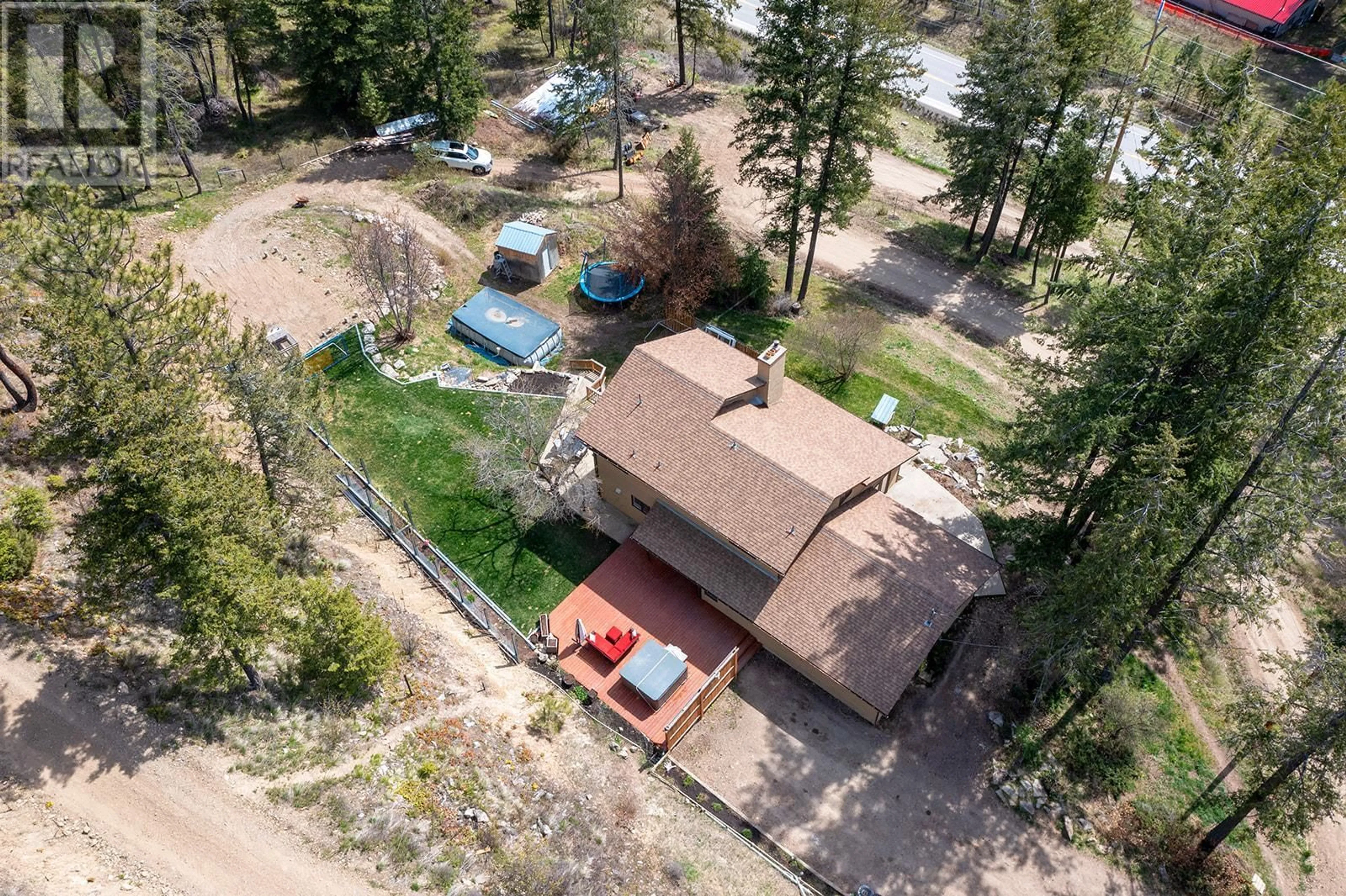 A pic from outside/outdoor area/front of a property/back of a property/a pic from drone, unknown for 6750 HIGHWAY 33 OTHER EAST, Kelowna British Columbia V1P1H9
