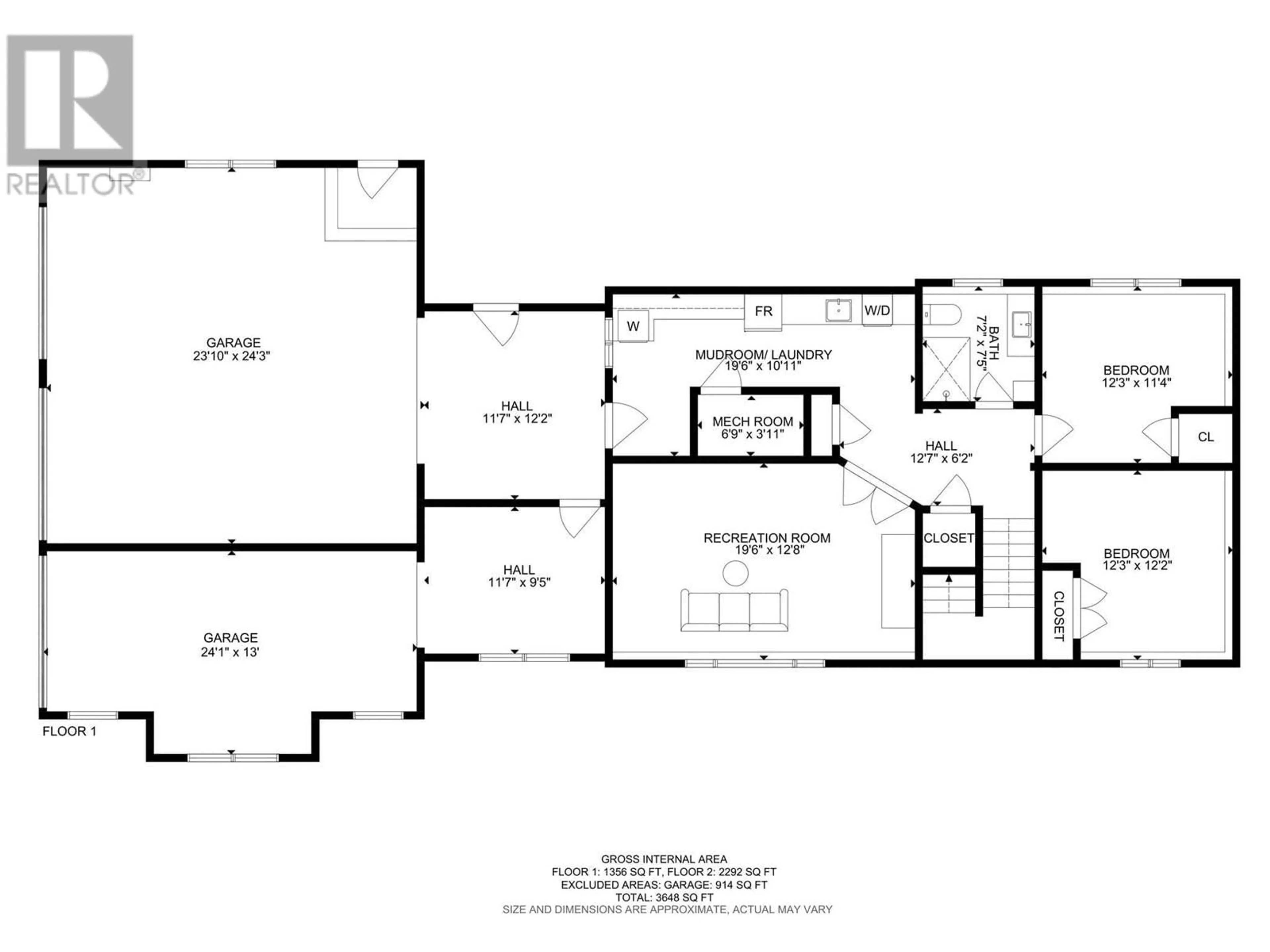 Floor plan for 667 Curtis Road, Kelowna British Columbia V1V2C9