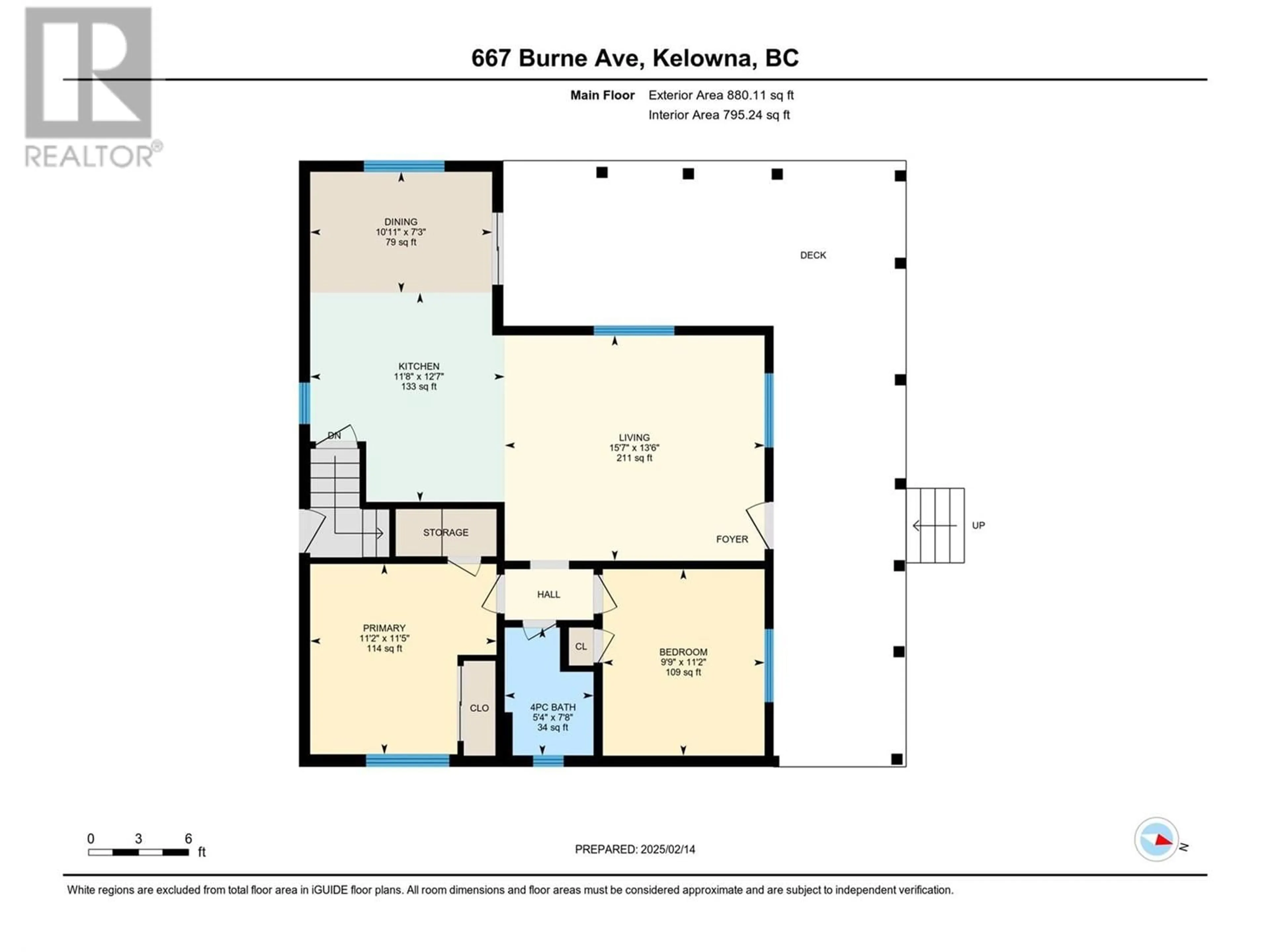 Floor plan for 667 Burne Avenue, Kelowna British Columbia V1Y3P5