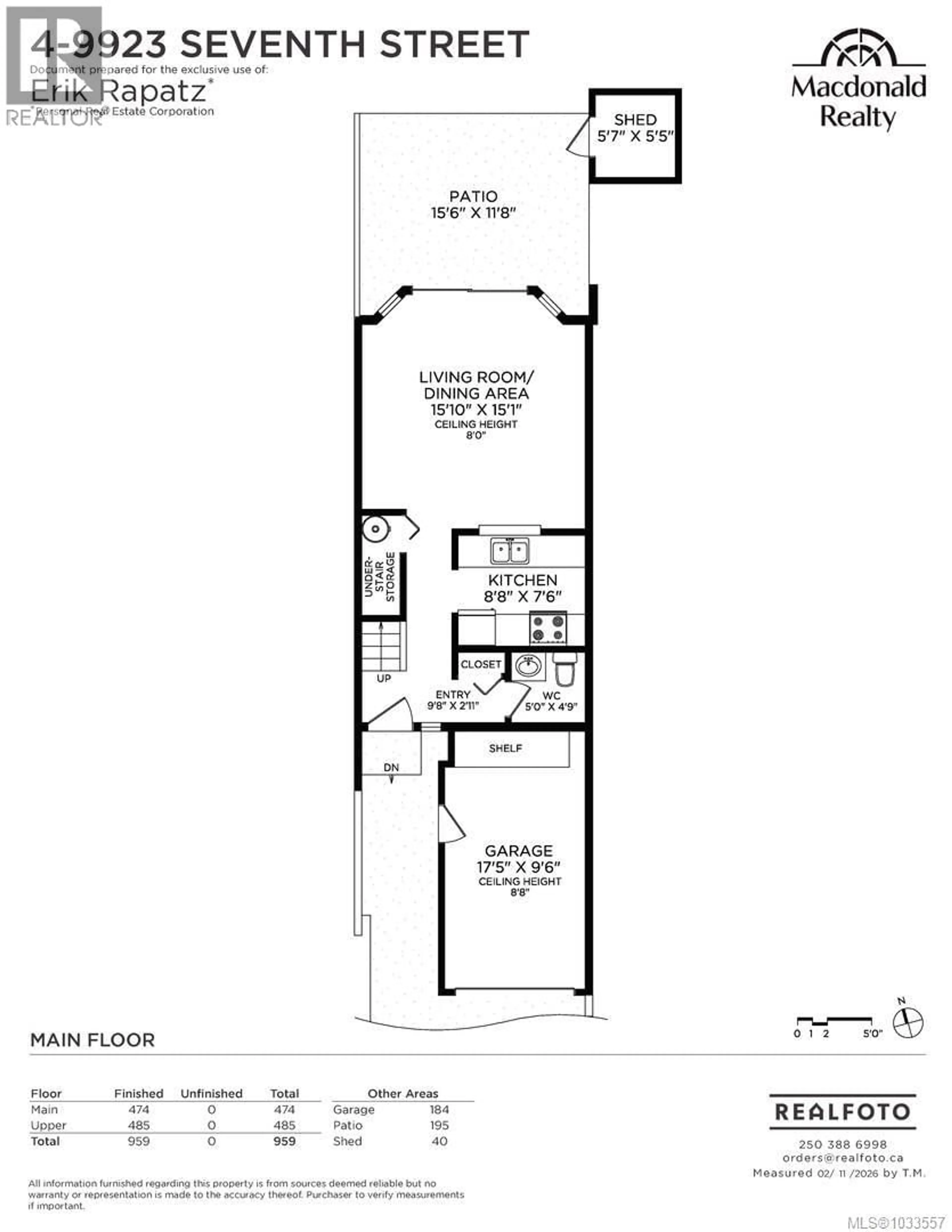 Floor plan for 4 - 9923 SEVENTH STREET, Sidney British Columbia V8L2V8
