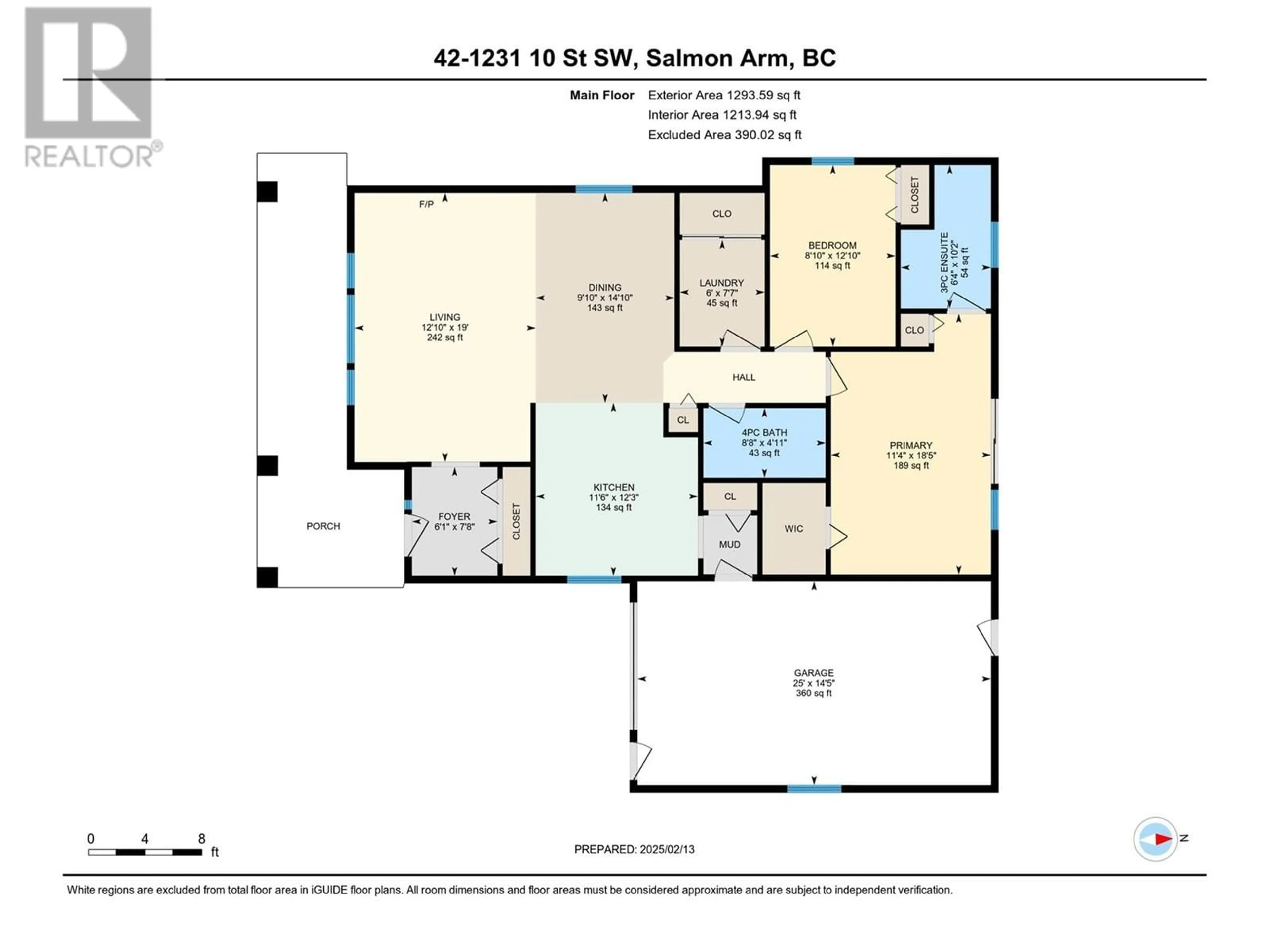 Floor plan for 1231 10th Street SW Unit# 42, Salmon Arm British Columbia V1E0A5