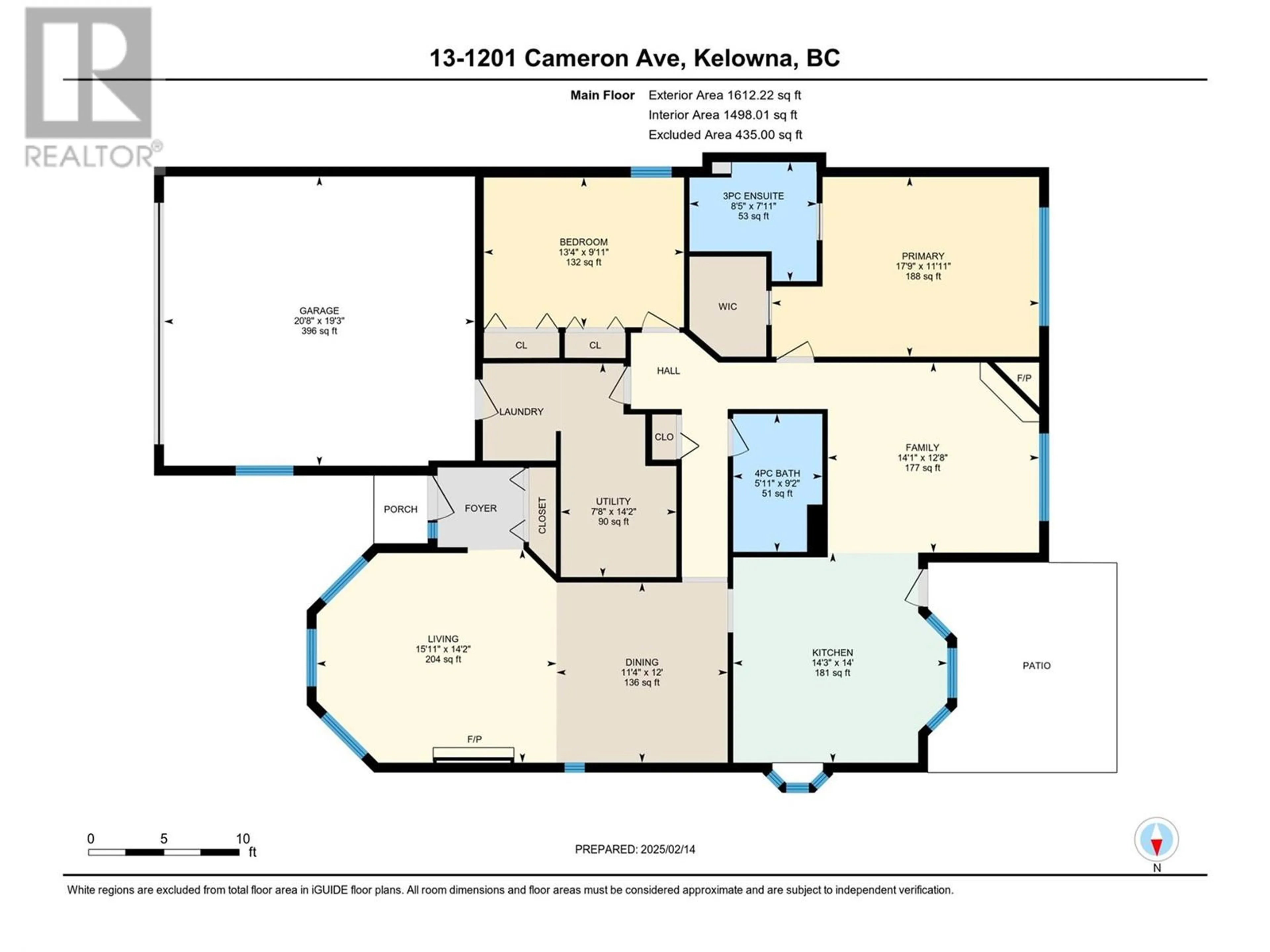 Floor plan for 13 - 1201 CAMERON AVENUE, Kelowna British Columbia V1Y9H1