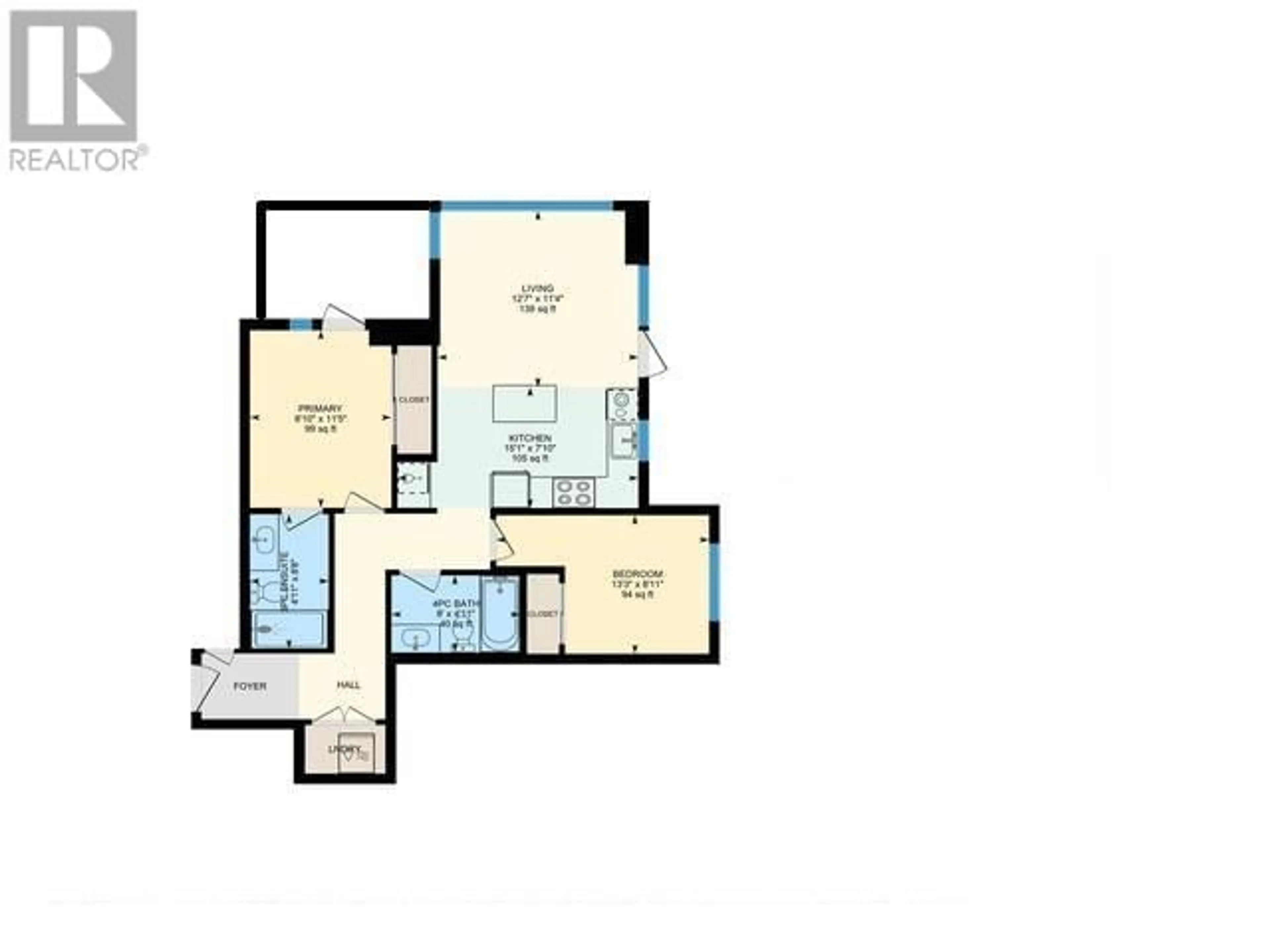 Floor plan for 602 - 3699 CAPOZZI ROAD, Kelowna British Columbia V1W0G3