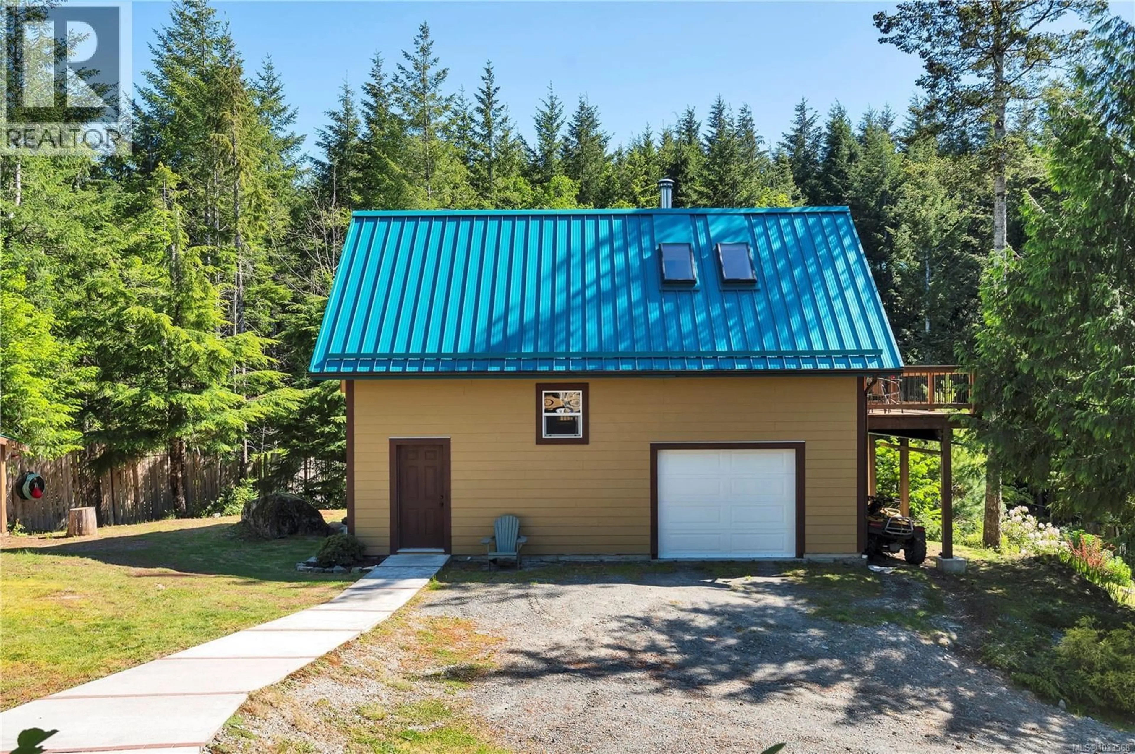 A pic from outside/outdoor area/front of a property/back of a property/a pic from drone, building for 1676 KANISH VIEW DRIVE, Quadra Island British Columbia V0P1H0