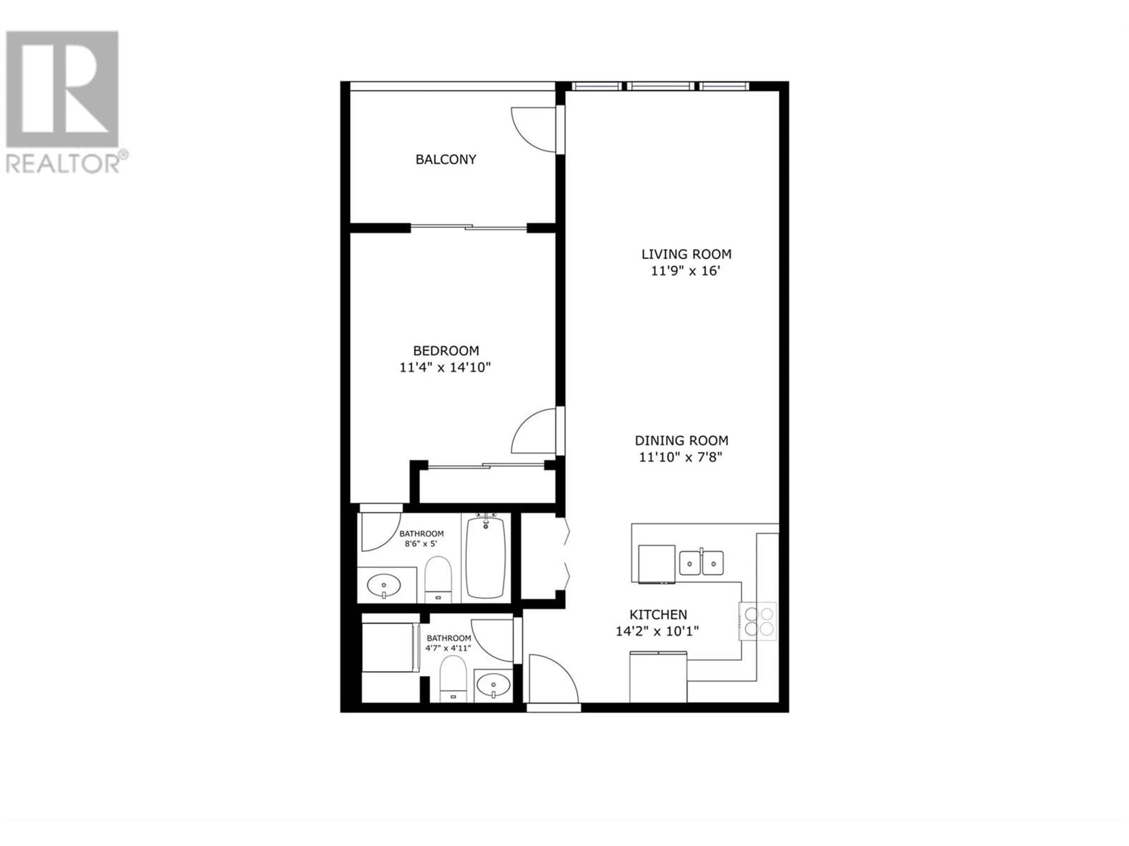 Floor plan for 204 - 3090 BURTCH ROAD, Kelowna British Columbia V1W5G9