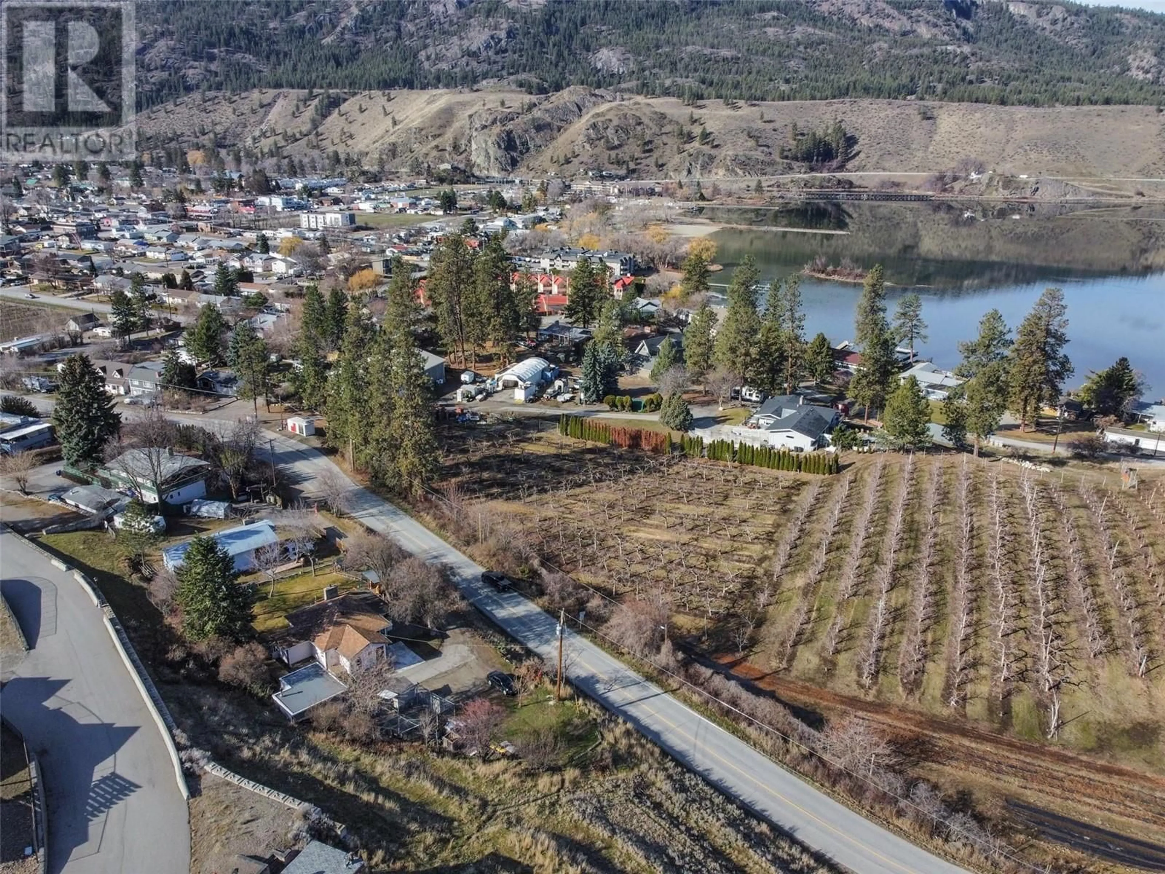 A pic from outside/outdoor area/front of a property/back of a property/a pic from drone, mountain view for 541 Eastside Road, Okanagan Falls British Columbia V0H1R5