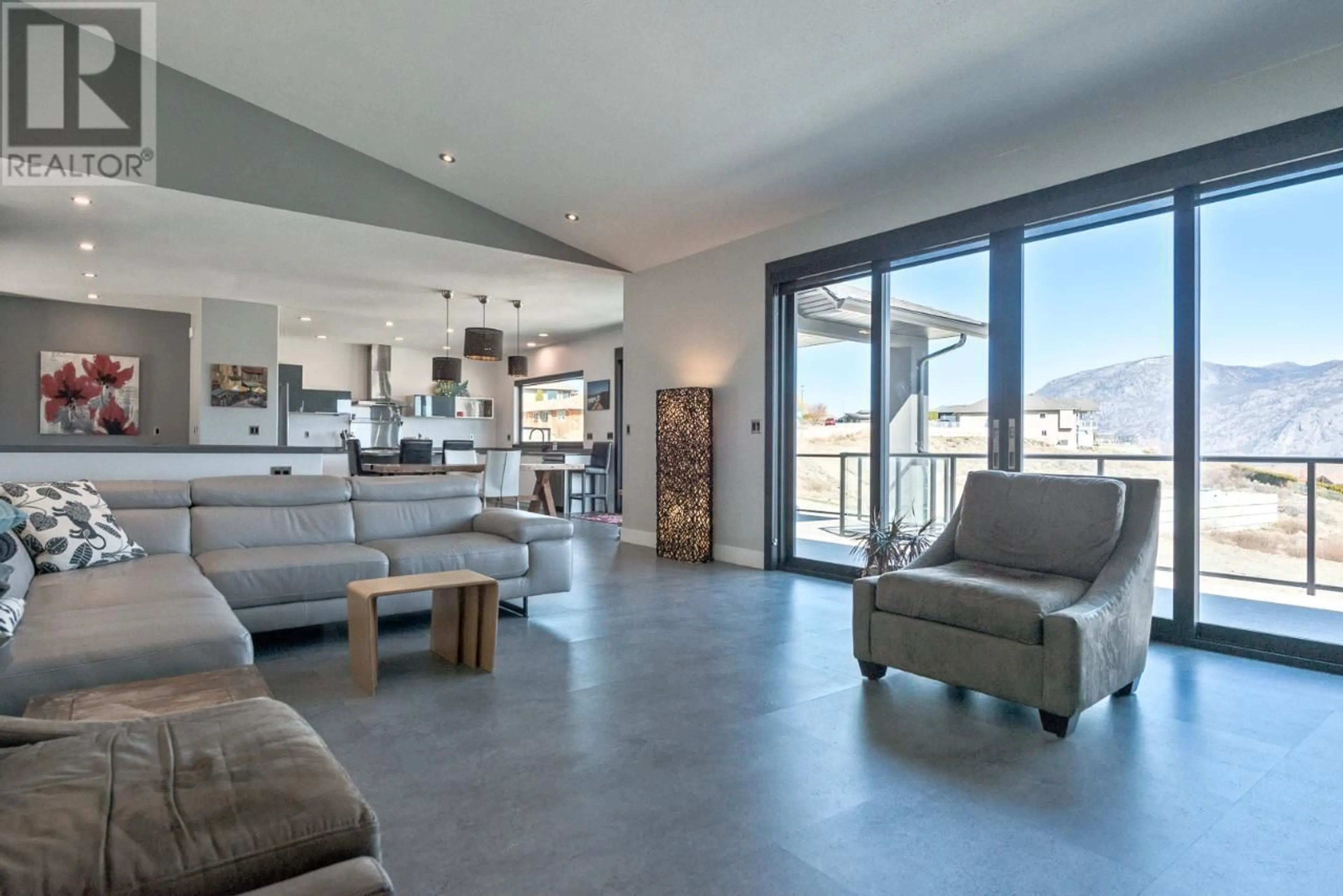 Living room with furniture, cement floor for 3608 CYPRESS HILLS Drive, Osoyoos British Columbia V0H1V4