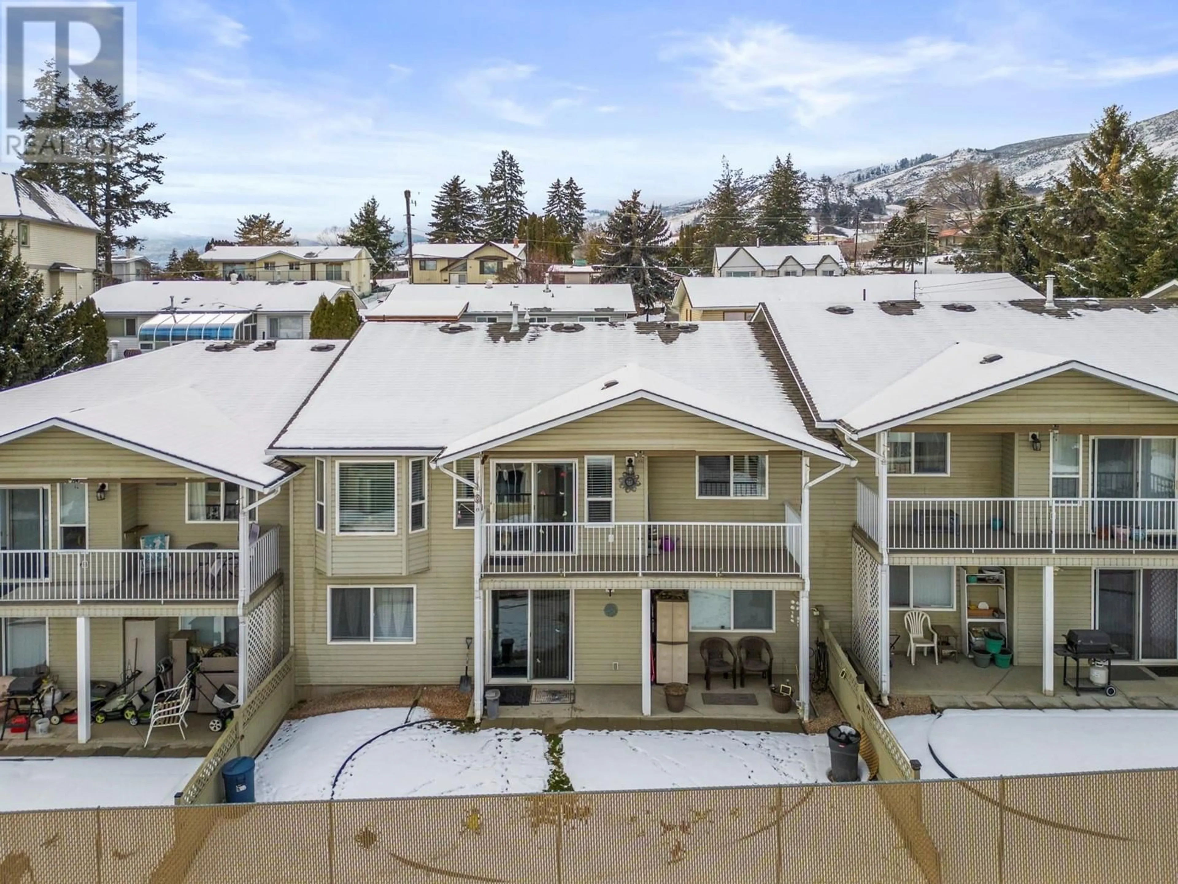 A pic from outside/outdoor area/front of a property/back of a property/a pic from drone, mountain view for 4700 Bella Vista Road Unit# 3, Vernon British Columbia V1T2N4